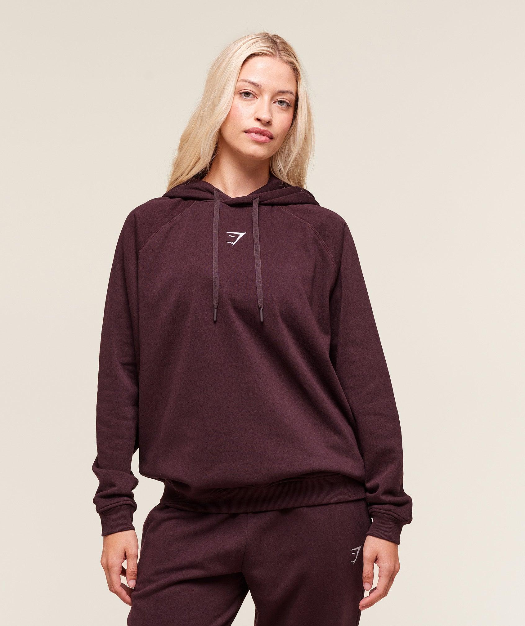 Gymshark Training Oversized Fleece Hoodie - Cherry Purple Female Product Image