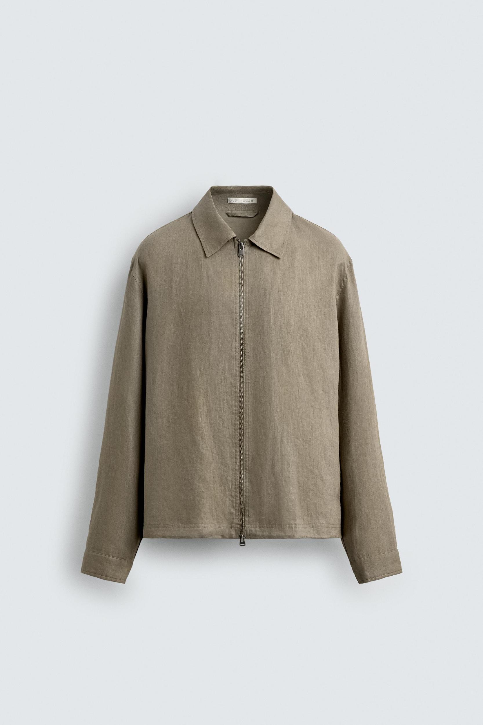 100% LINEN OVERSHIRT Product Image