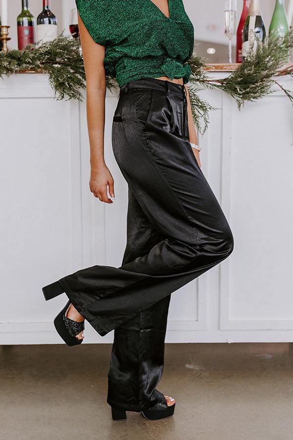 Destiny High Waist Satin Pants Product Image