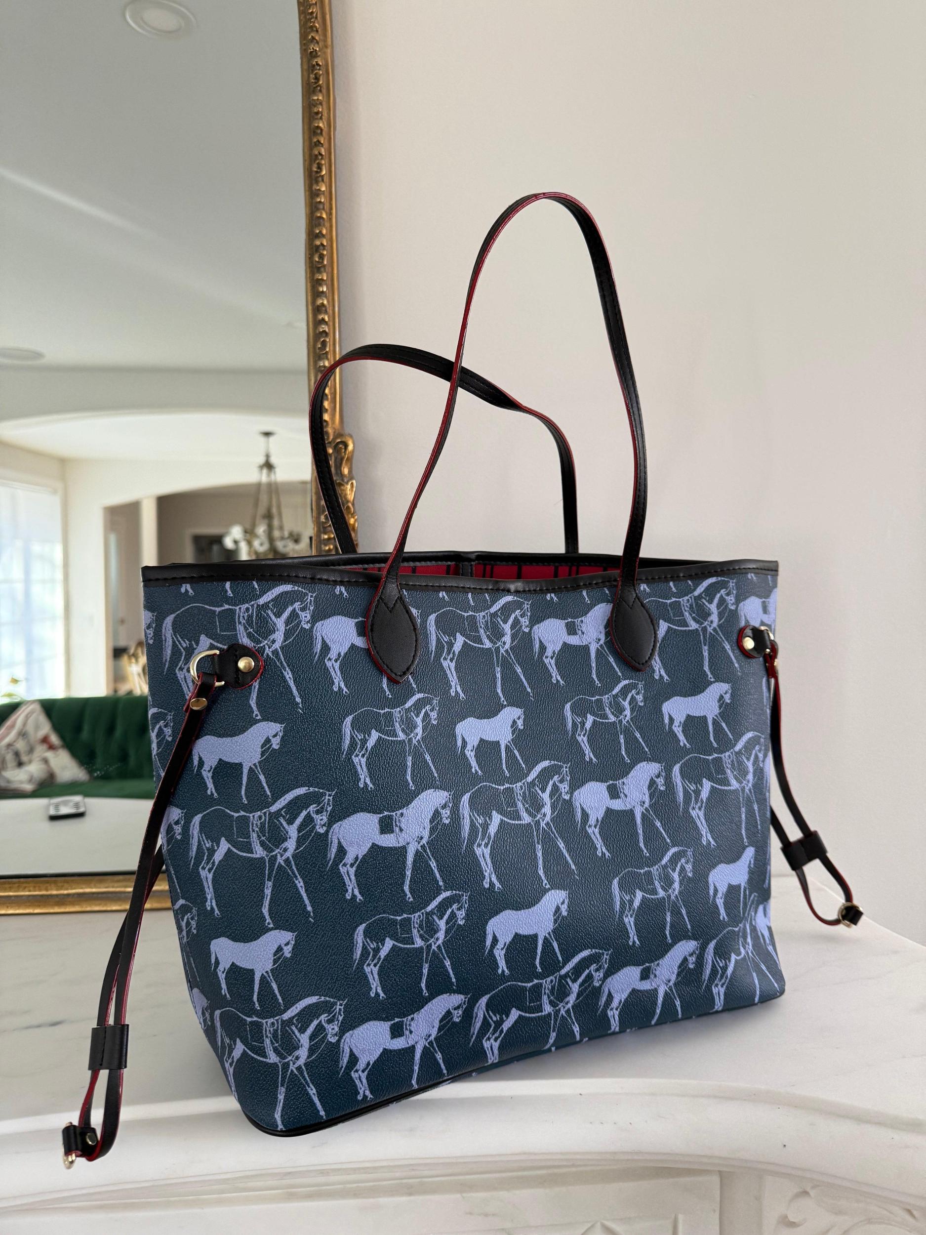 Blue Horses Carry All Tote Product Image