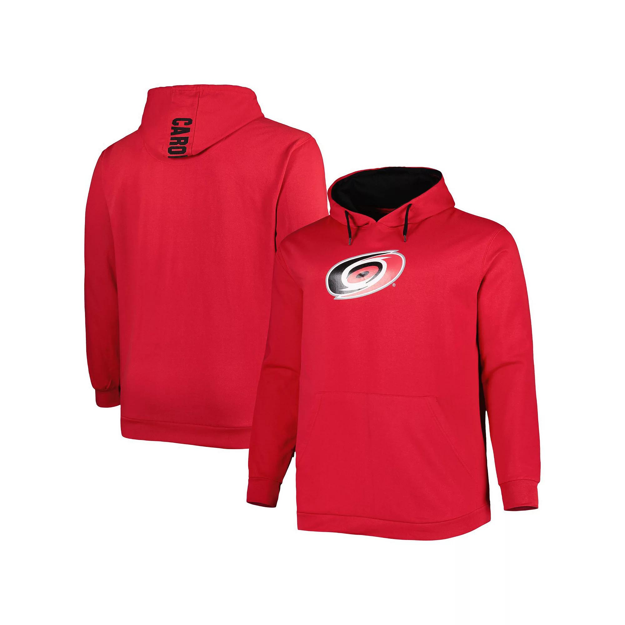 Men's Red Carolina Hurricanes Big & Tall Fleece Pullover Hoodie,  Product Image