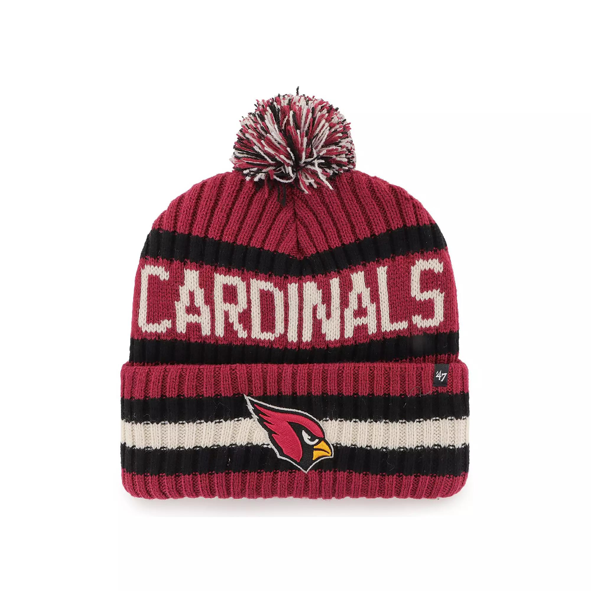 Mens 47 Cardinal Arizona Cardinals Bering Cuffed Knit Hat with Pom Product Image