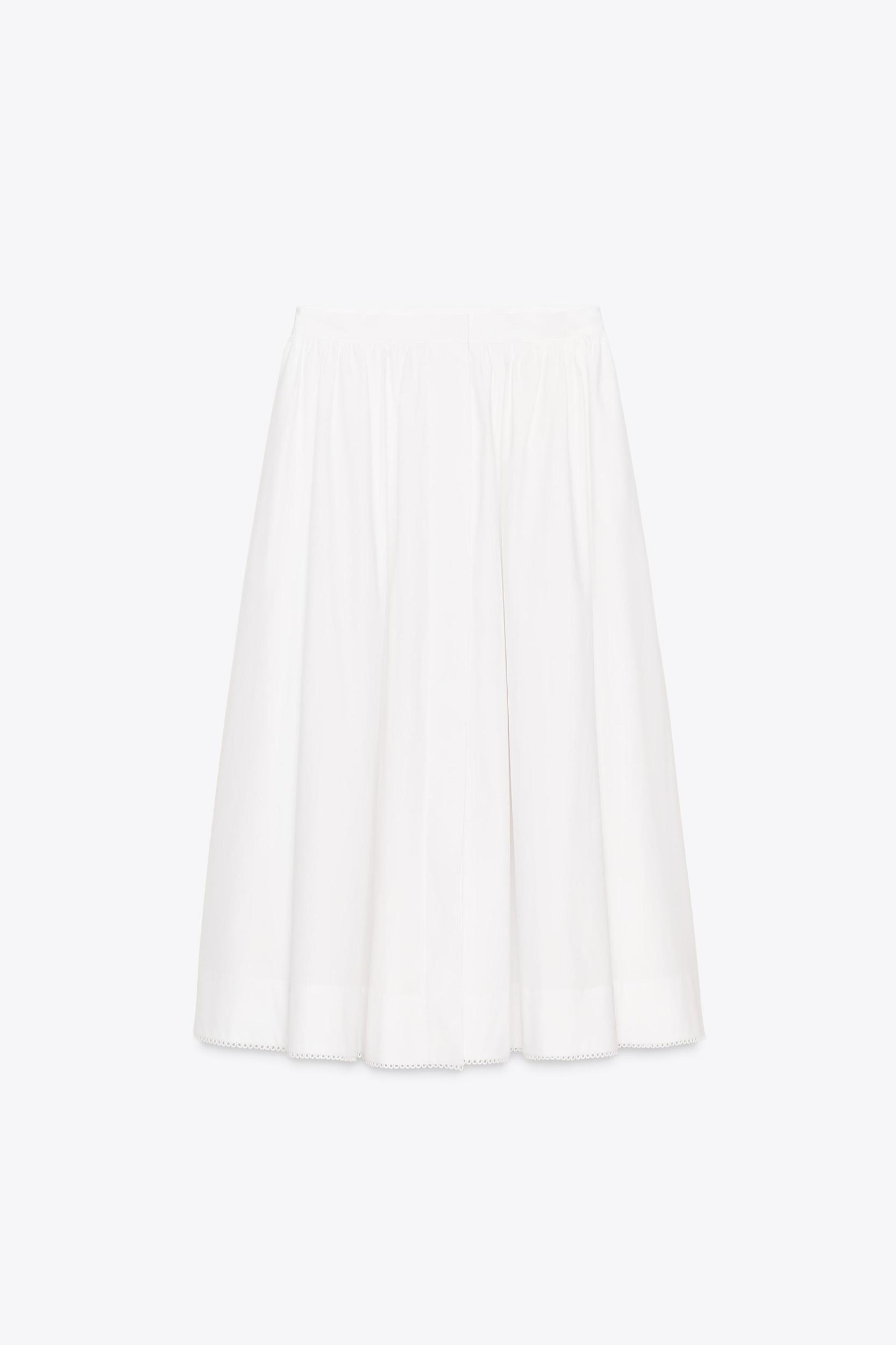 ZW COLLECTION POPLIN MIDI SKIRT Product Image