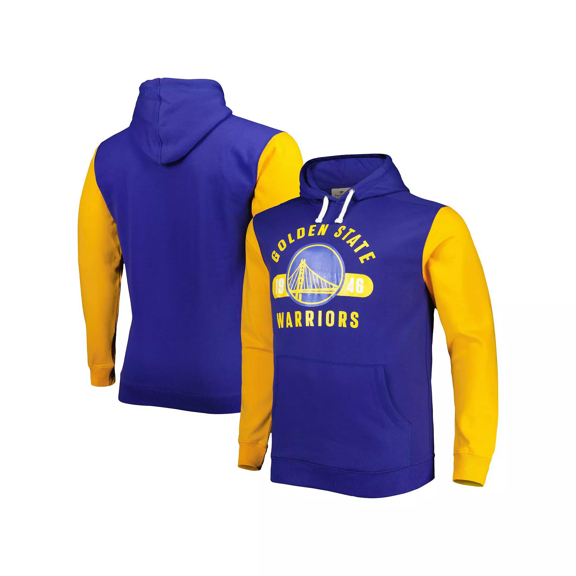 Men's Fanatics Branded Royal/Gold Golden State Warriors Big & Tall Bold Attack Pullover Hoodie, Size: XLT, Blue Product Image