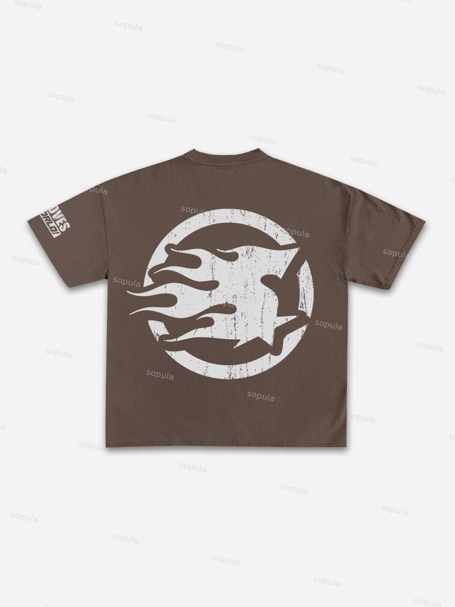 Men's God Loves The World Vintage Graphic Cotton T-Shirt Product Image