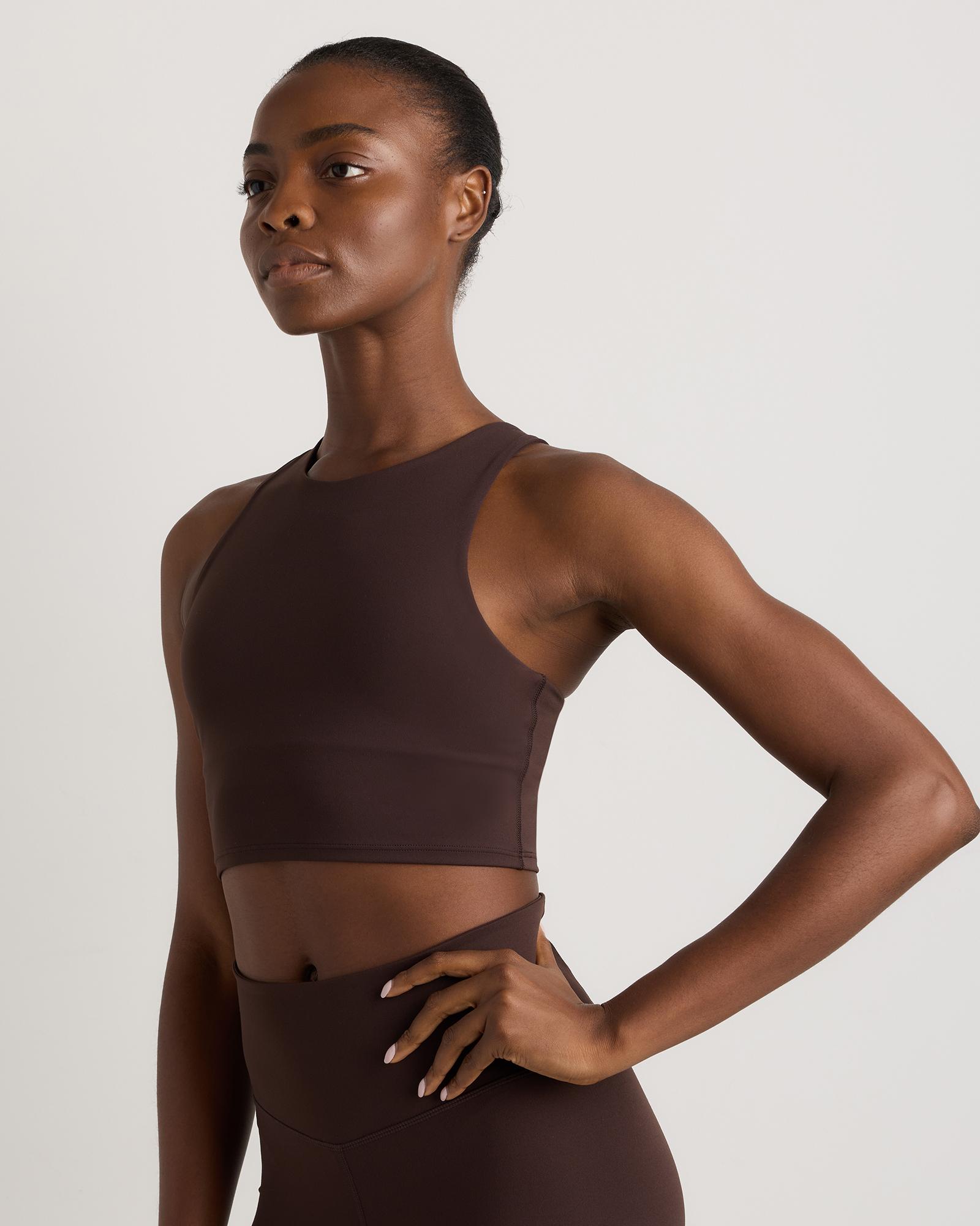 Quince | Women's Ultra-Form High-Neck Cropped Tank Top Nylon/Spandex Product Image