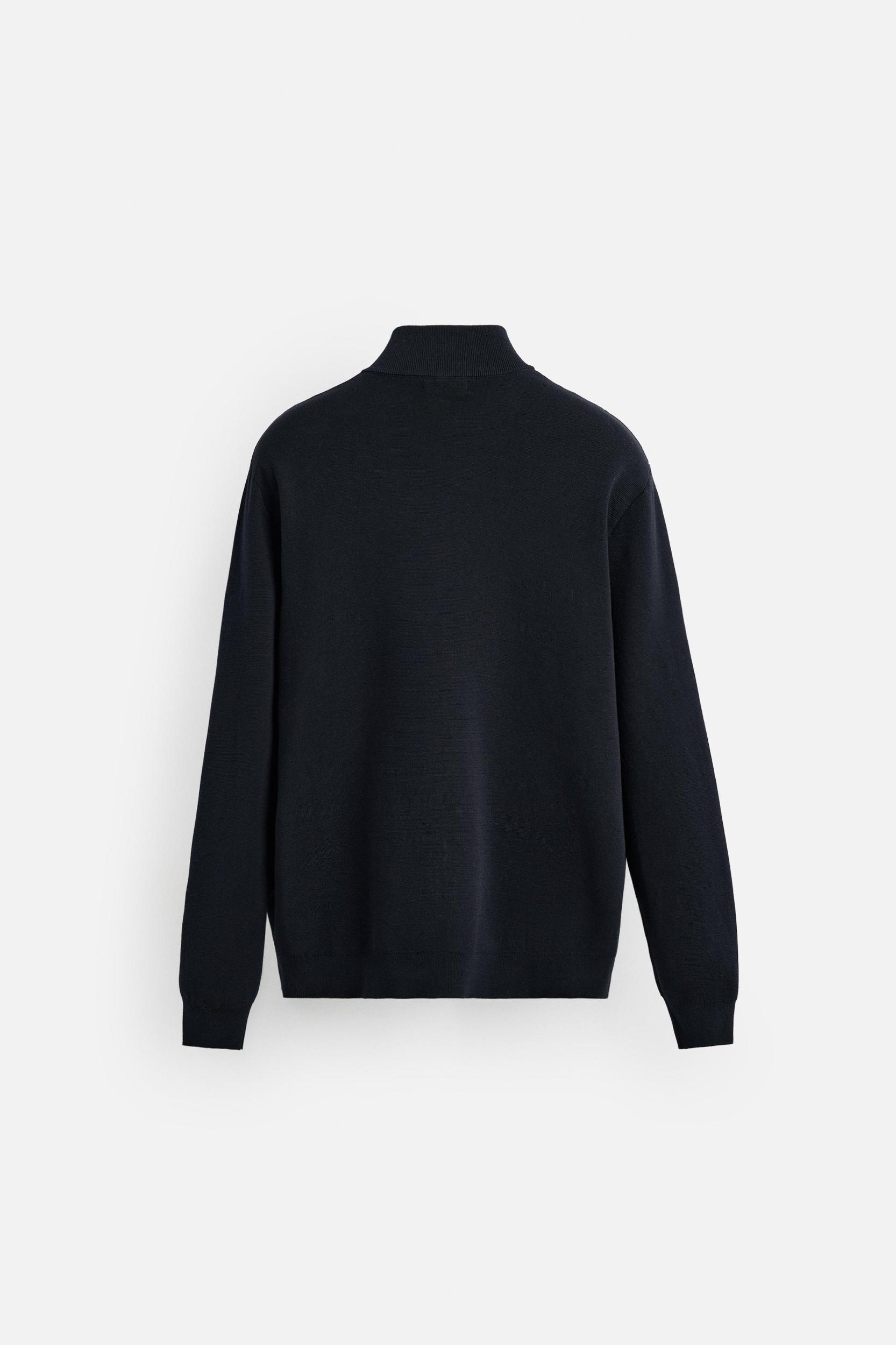 ZIPPERED MOCK NECK CARDIGAN Product Image