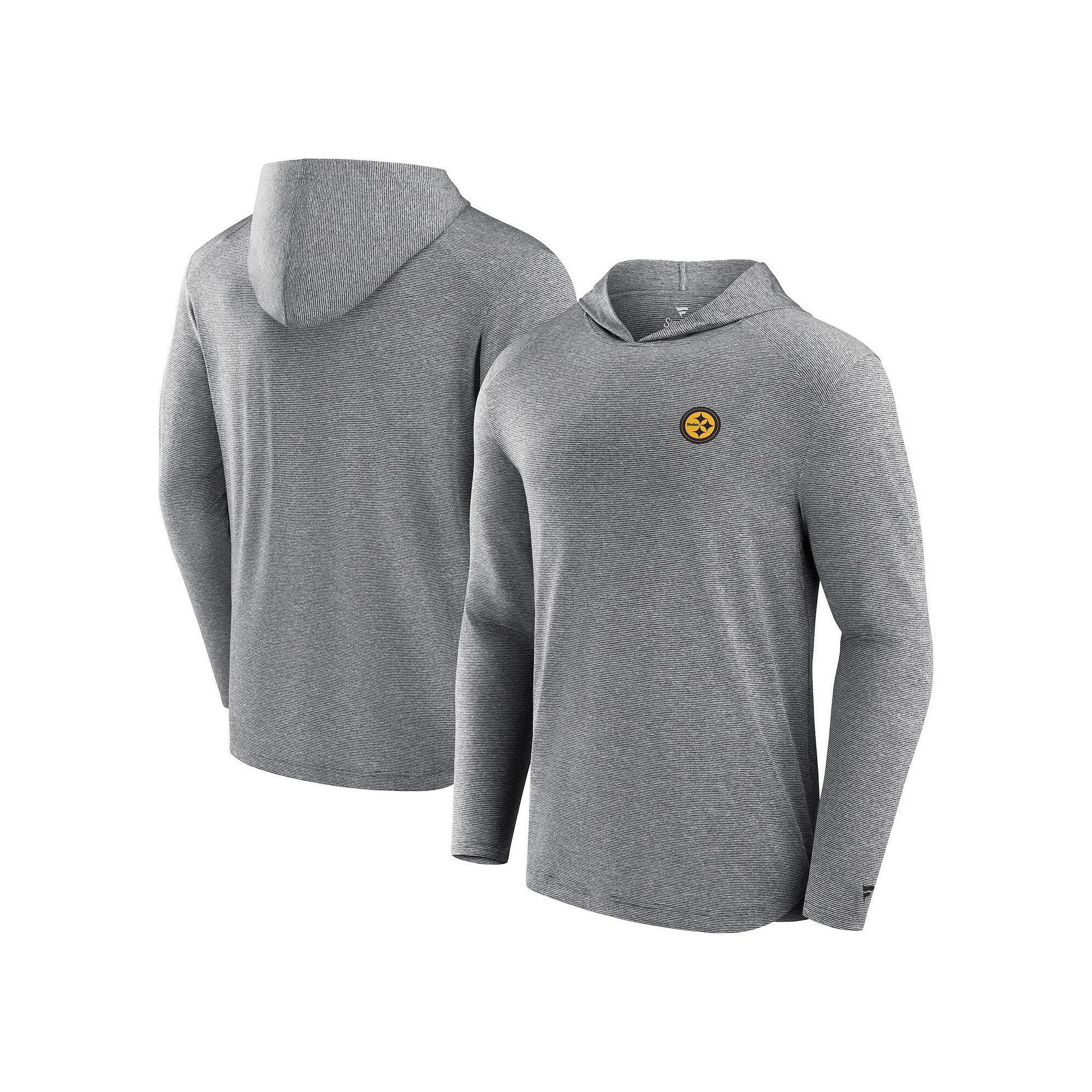 Men's Fanatics Gray Miami Dolphins Front Office Power Mono Long Sleeve Hoodie T-Shirt,  Product Image
