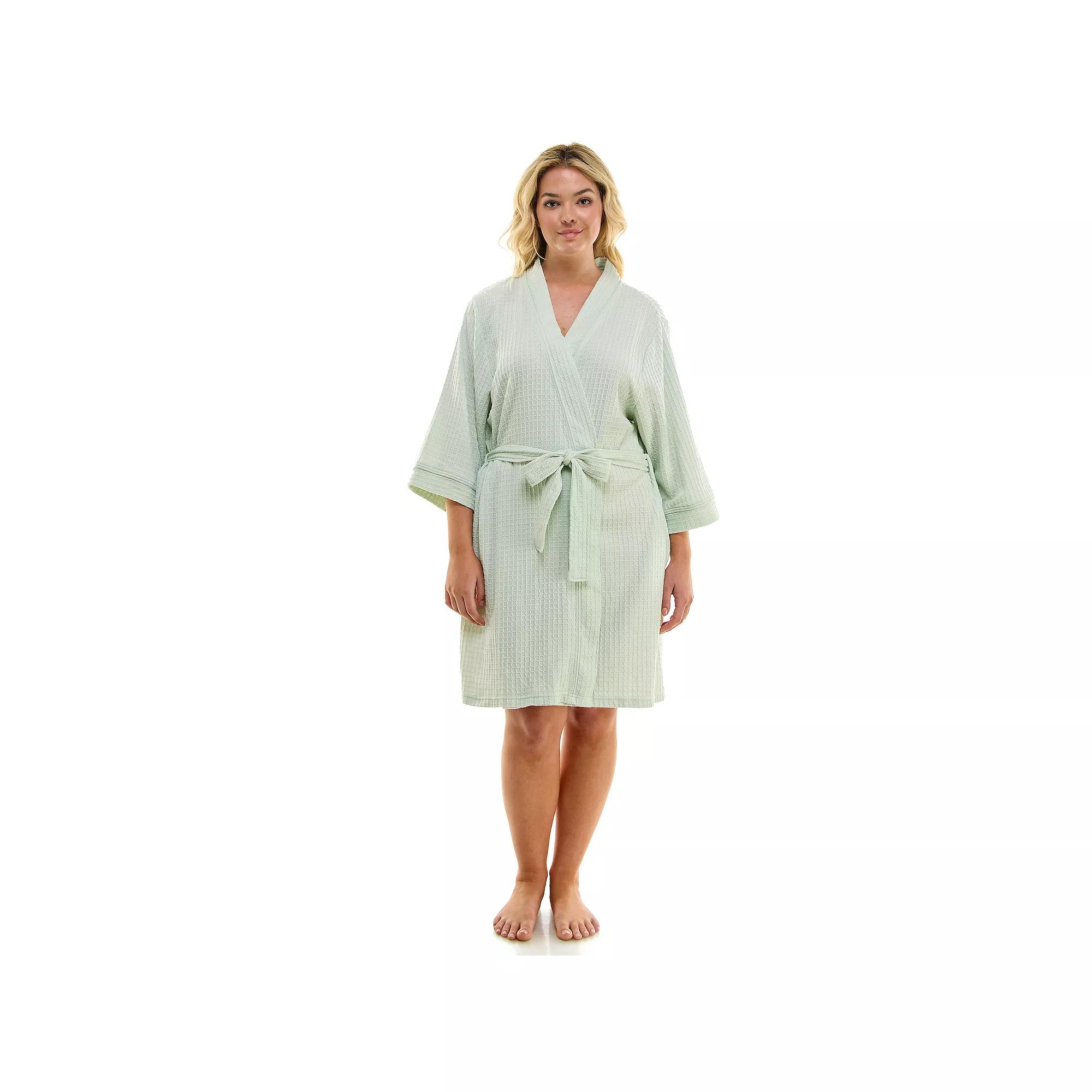 Plus Size Croft & Barrow® Kimono Robe, Women's, Size: 2XL, Grey Grey Product Image