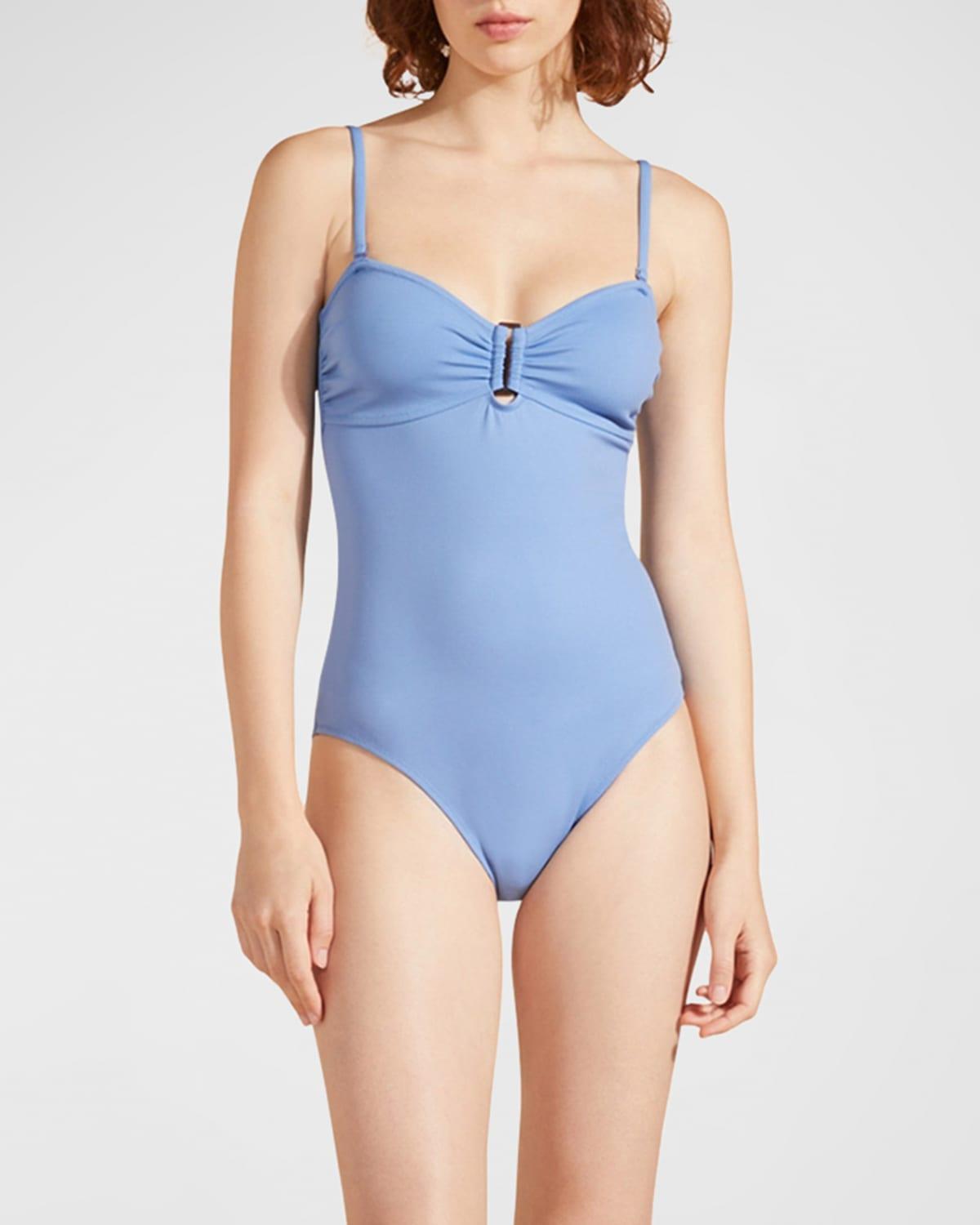 Solid Sculpt Bandeau One-Piece Swimsuit Product Image