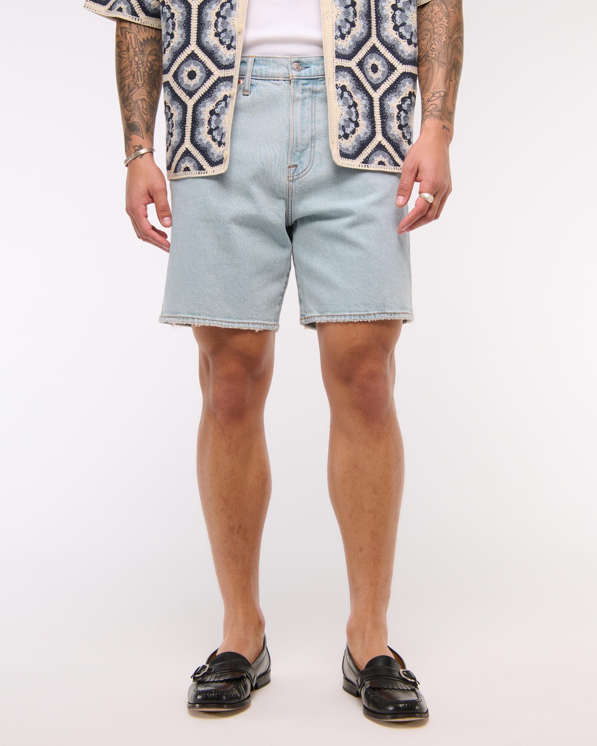 Athletic Loose Denim Short Product Image