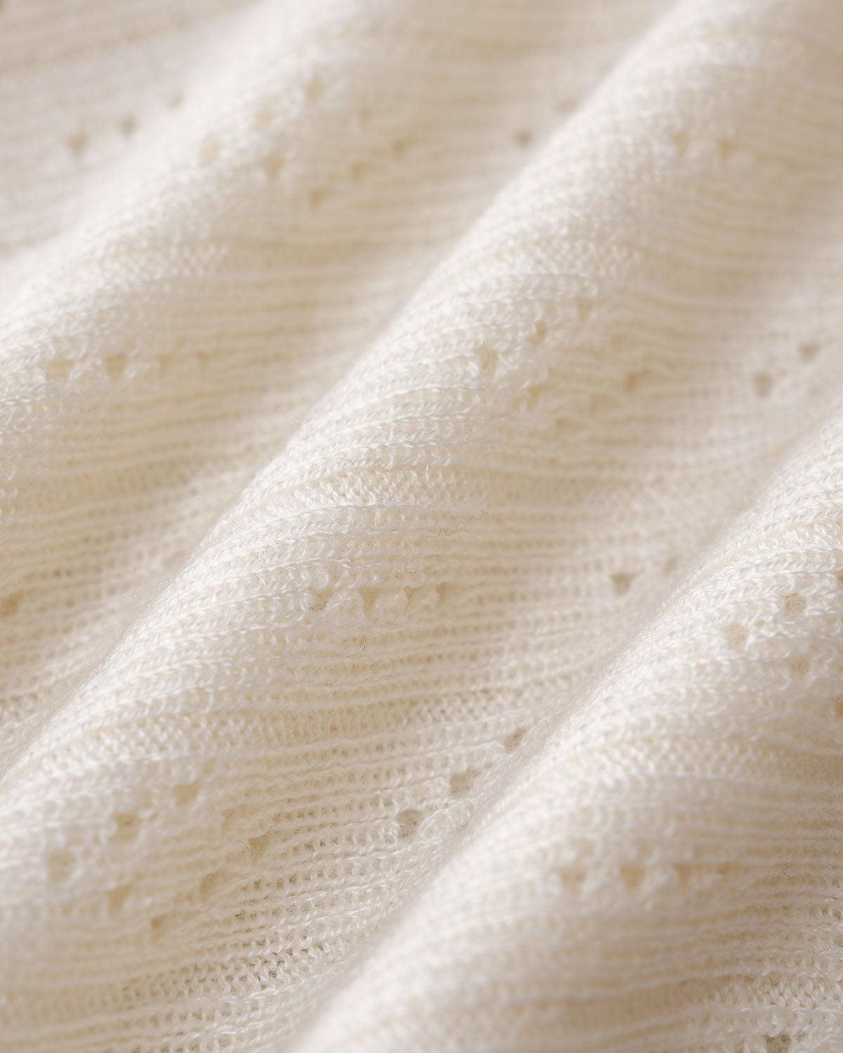 White U Neck Knit Tank Top Product Image