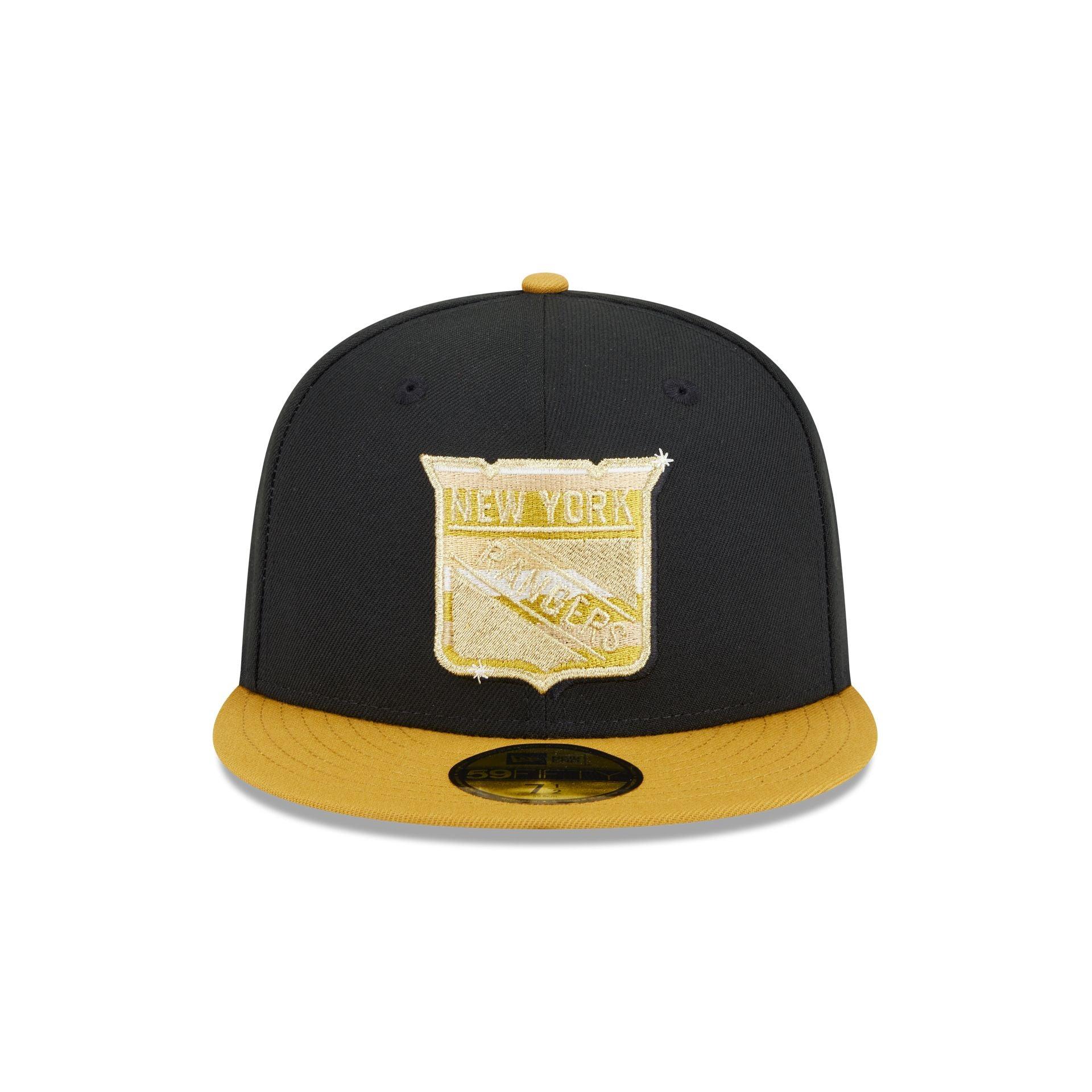 New York Rangers Metallic Gold Logo 59FIFTY Fitted Hat Male Product Image