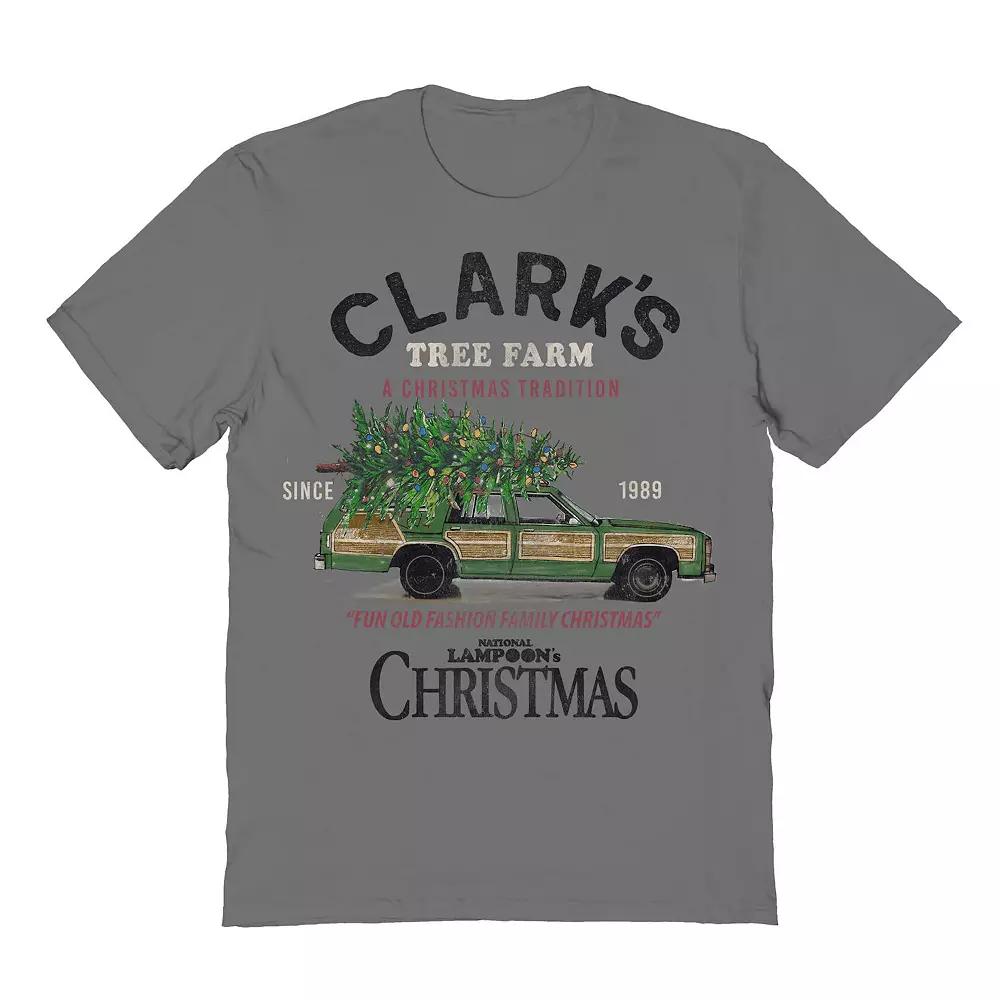 Men's Tree Farm Sign National Lampoon's Christmas Vacation Graphic Tee, Size: XL, Grey Product Image
