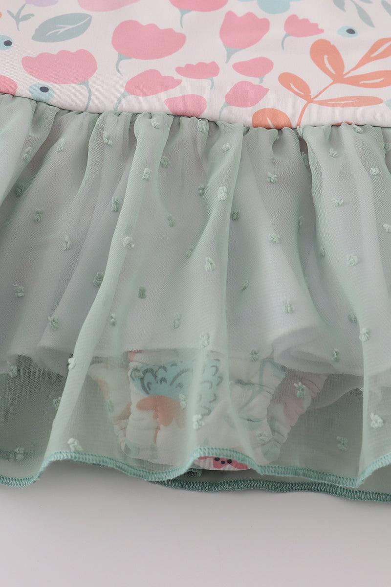 Green swiss dot leotard Product Image