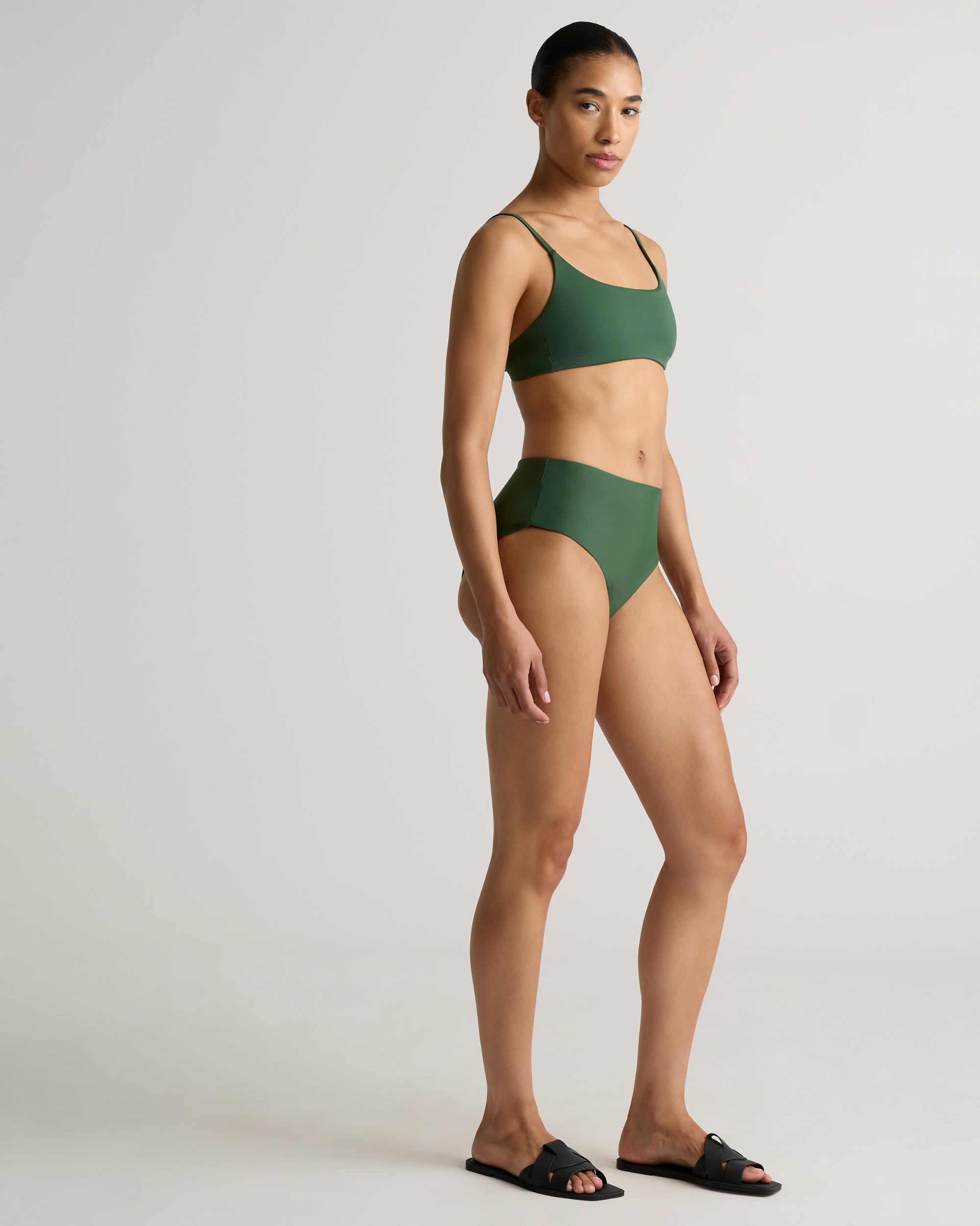 Quince | Women's Italian High-Rise Bikini Bottom 78% Recycled Polyamide, 22% Spandex Product Image