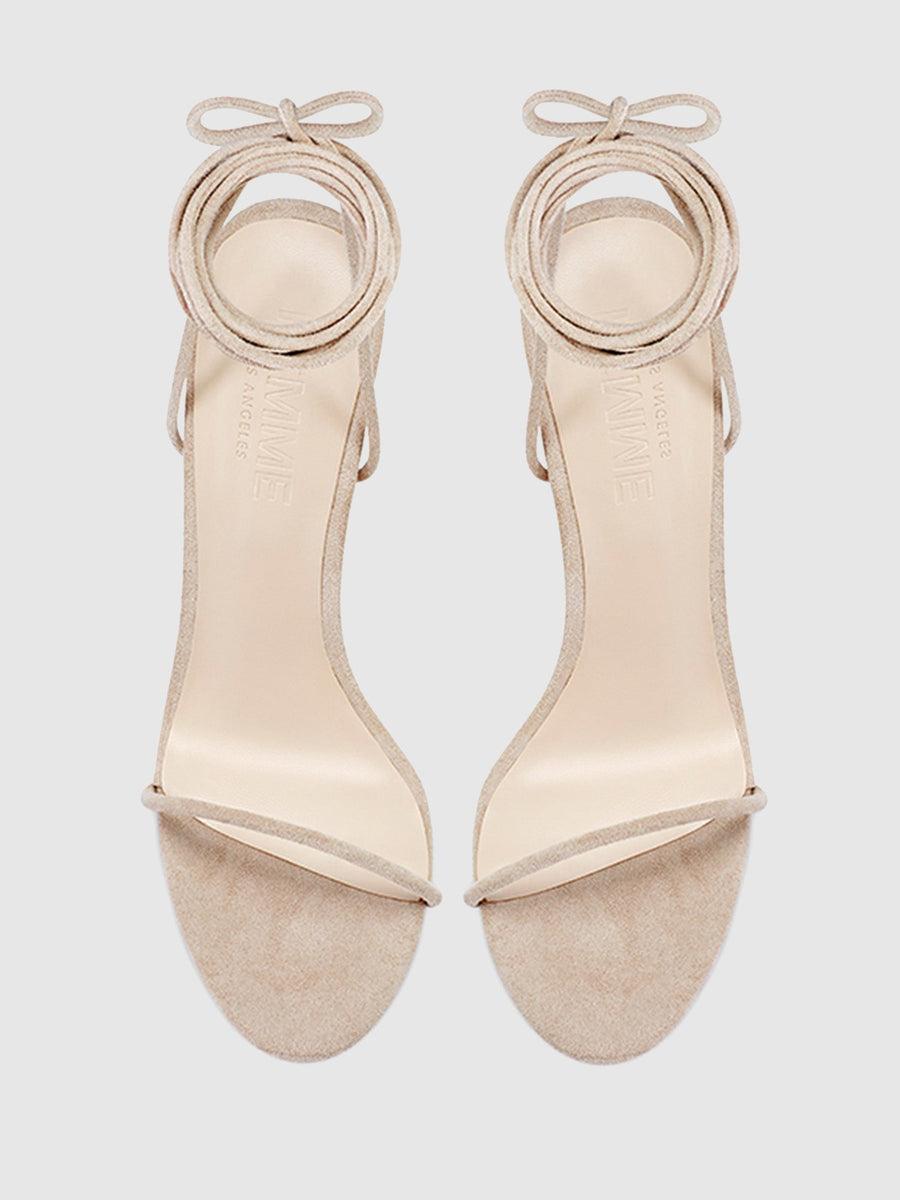 Barely There Lace Up Heel - Nude Product Image
