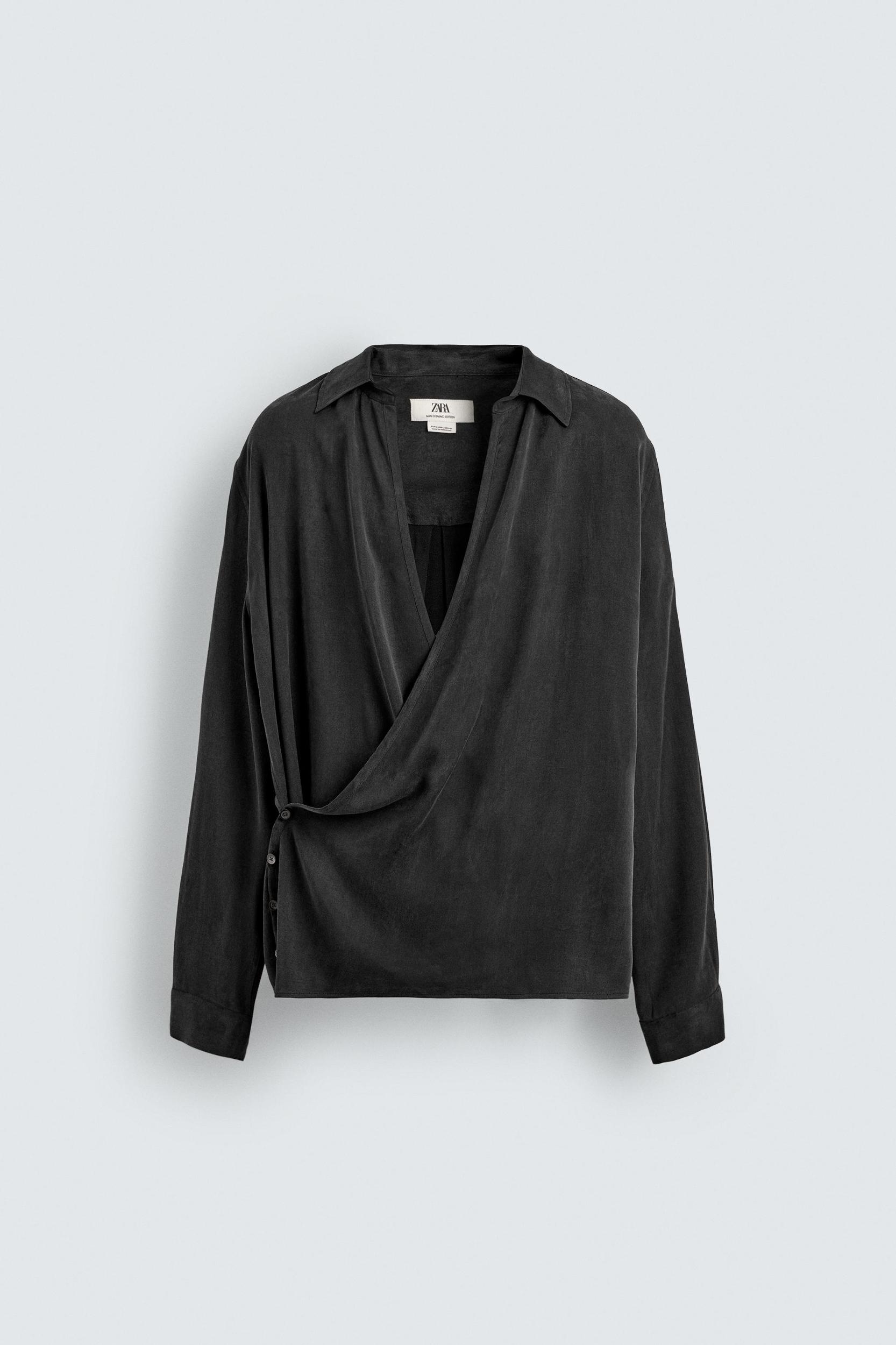 FLOWY WRAP SHIRT Product Image