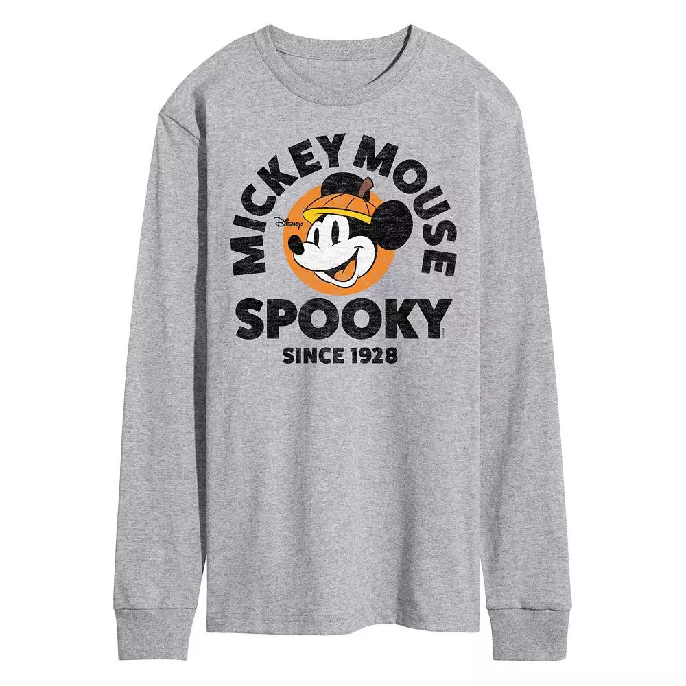 Disney's Mickey Mouse Men's Spooky Since 1928 Long Sleeve Graphic Tee,  Product Image