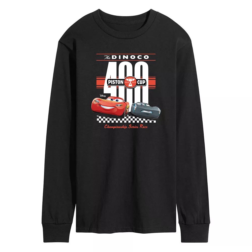 Disney / Pixar's Cars Lightening McQueen & Storm Men's Dinoco 400 Long Sleeve Graphic Tee,  Product Image