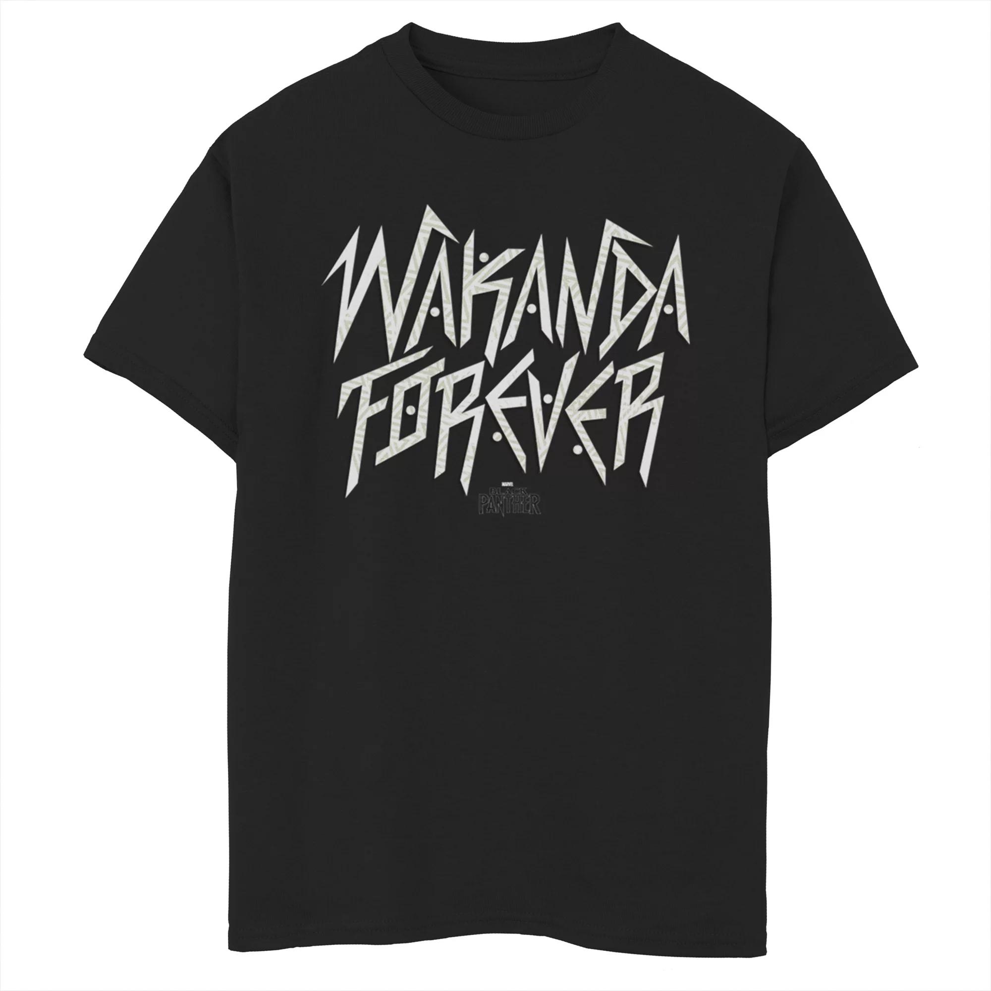 Men's Black Panther Movie Wakanda Simple Forever Tee,  Product Image