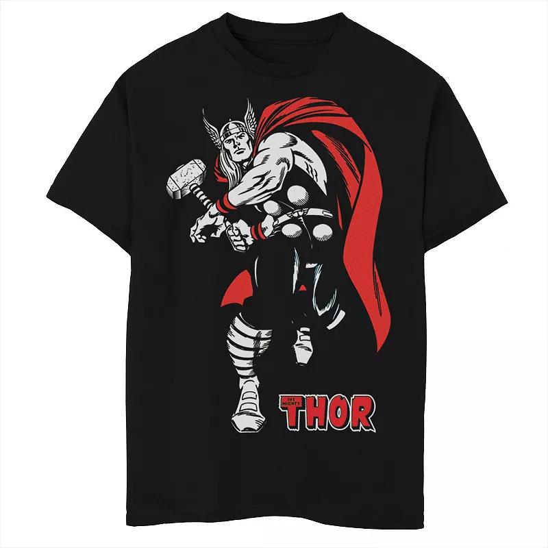Boys 8-20 Marvel Thor Tonal Comic Portrait Graphic Tee, Boy's, Size: Small, Black Product Image