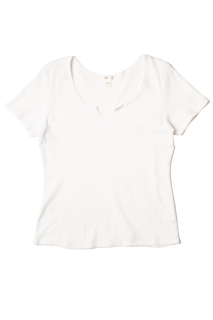 Extended Sizes White Notch Thermal Tee Product Image