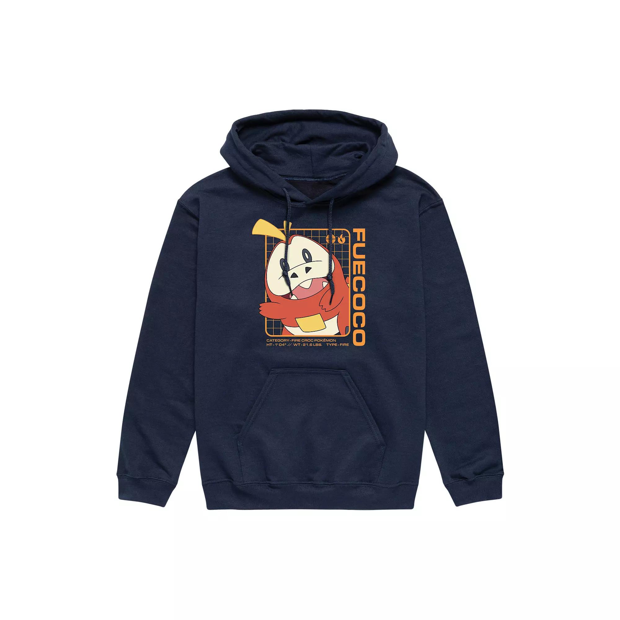 Men's Pokemon Fuecoco Stats Graphic Hoodie,  Product Image