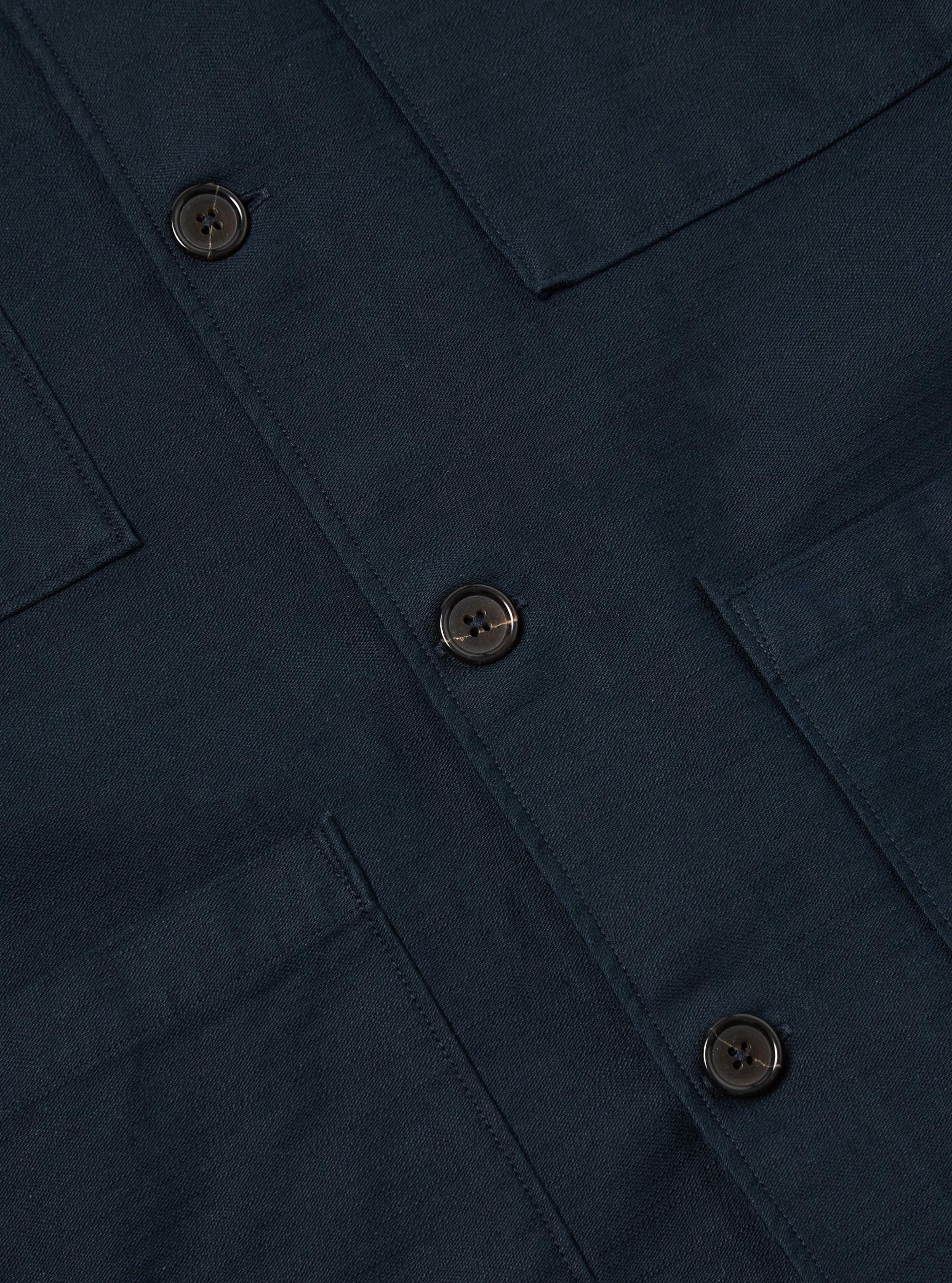 Navy Slub Sateen Dockside Jacket Product Image