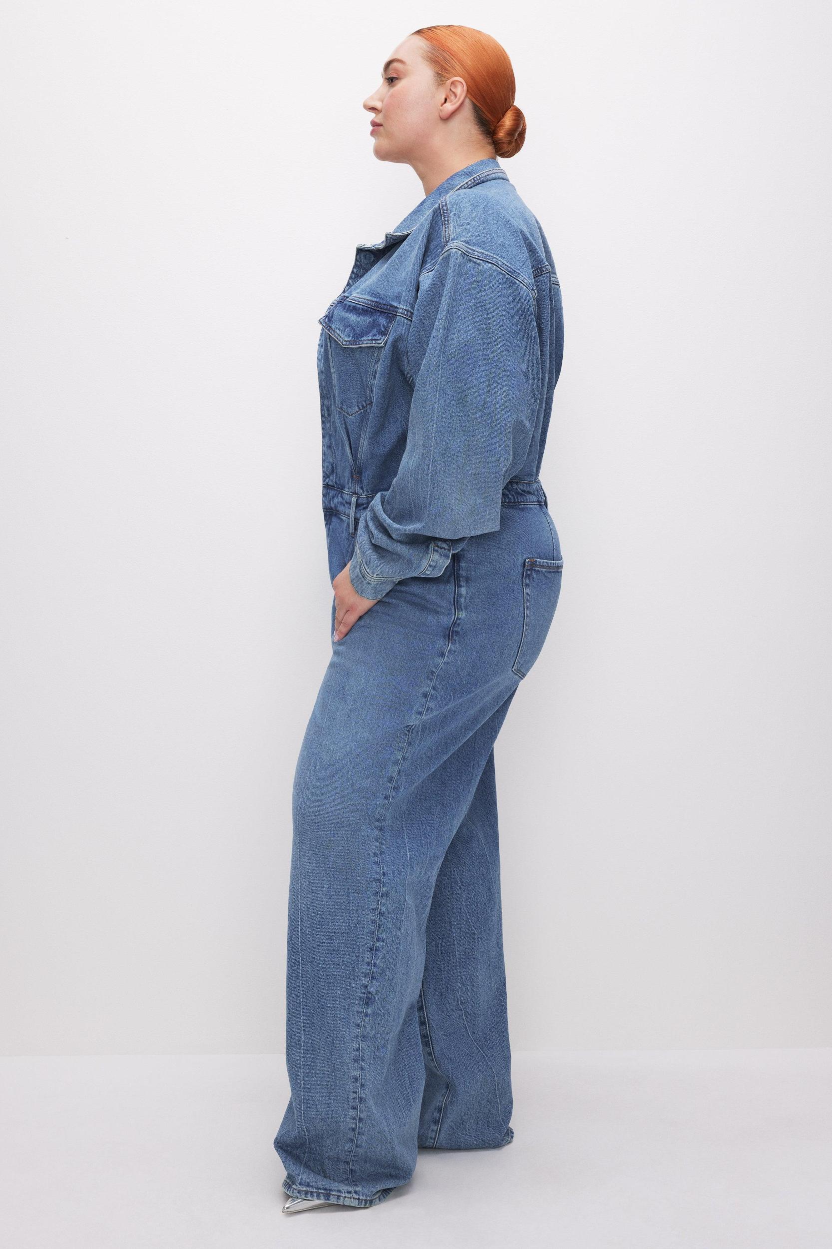 OVERSIZED DENIM JUMPSUIT | INDIGO599 Product Image