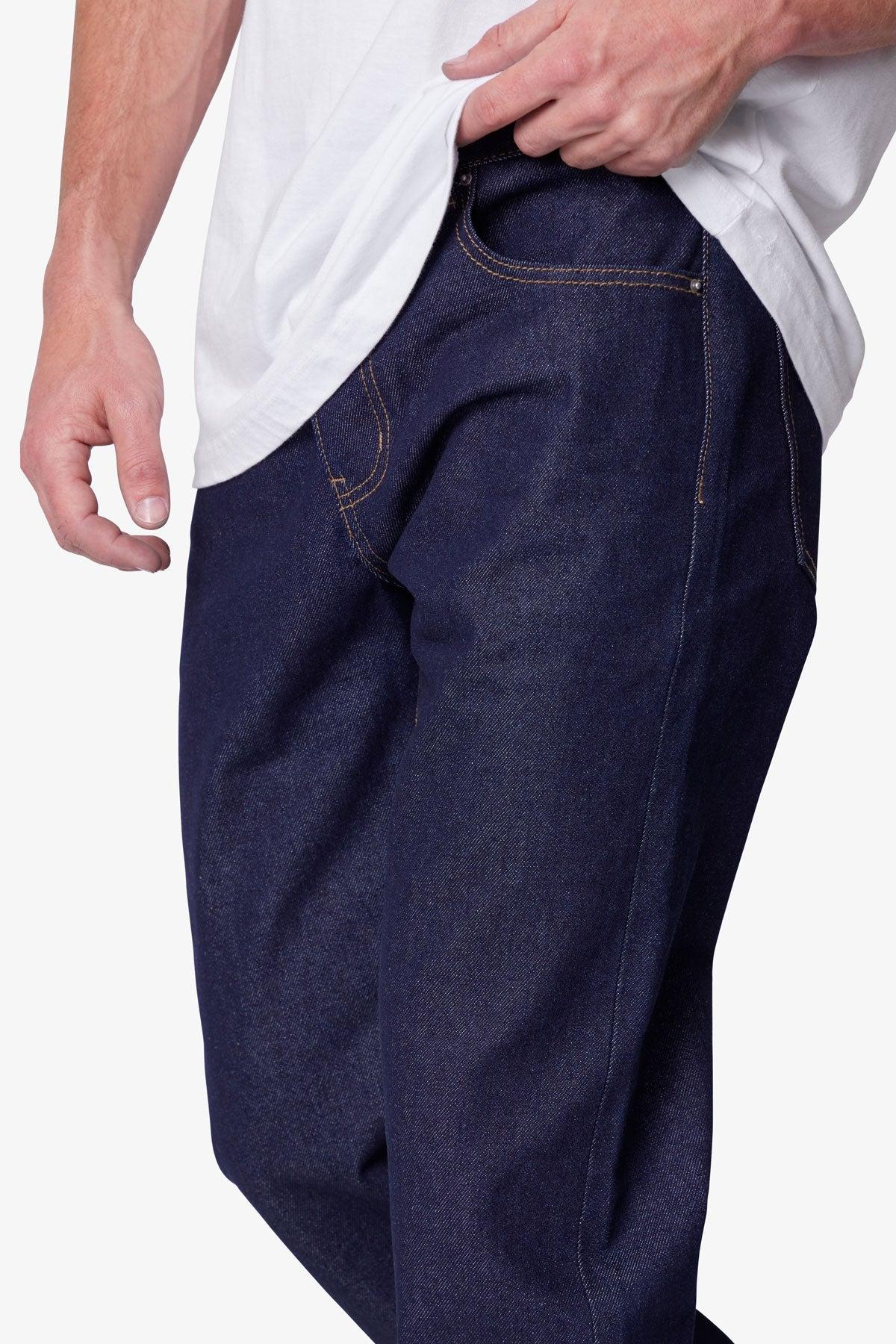 Raw Straight Denim - Rinsed Indigo Product Image