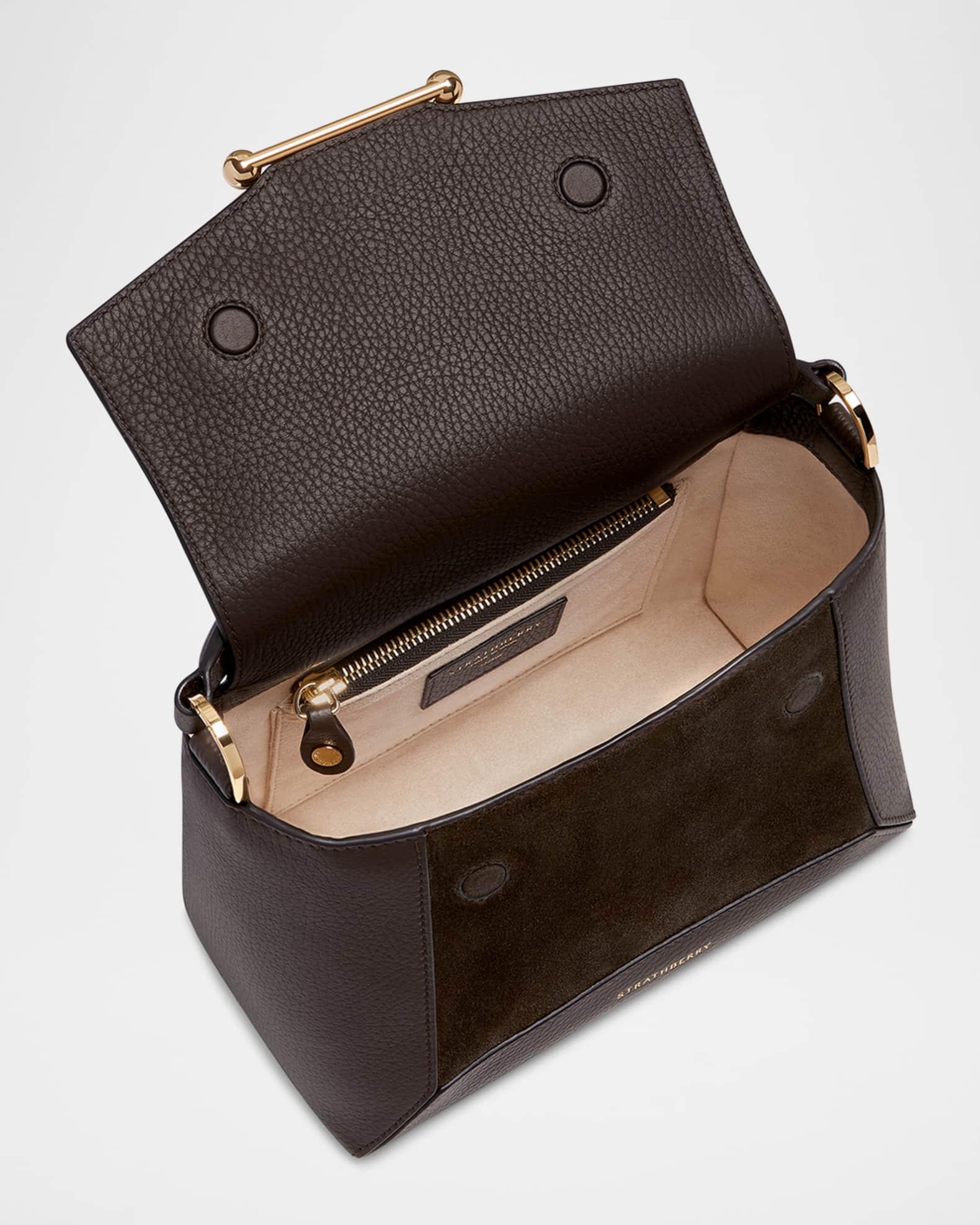 Mosaic Grain Leather Top-Handle Bag Product Image