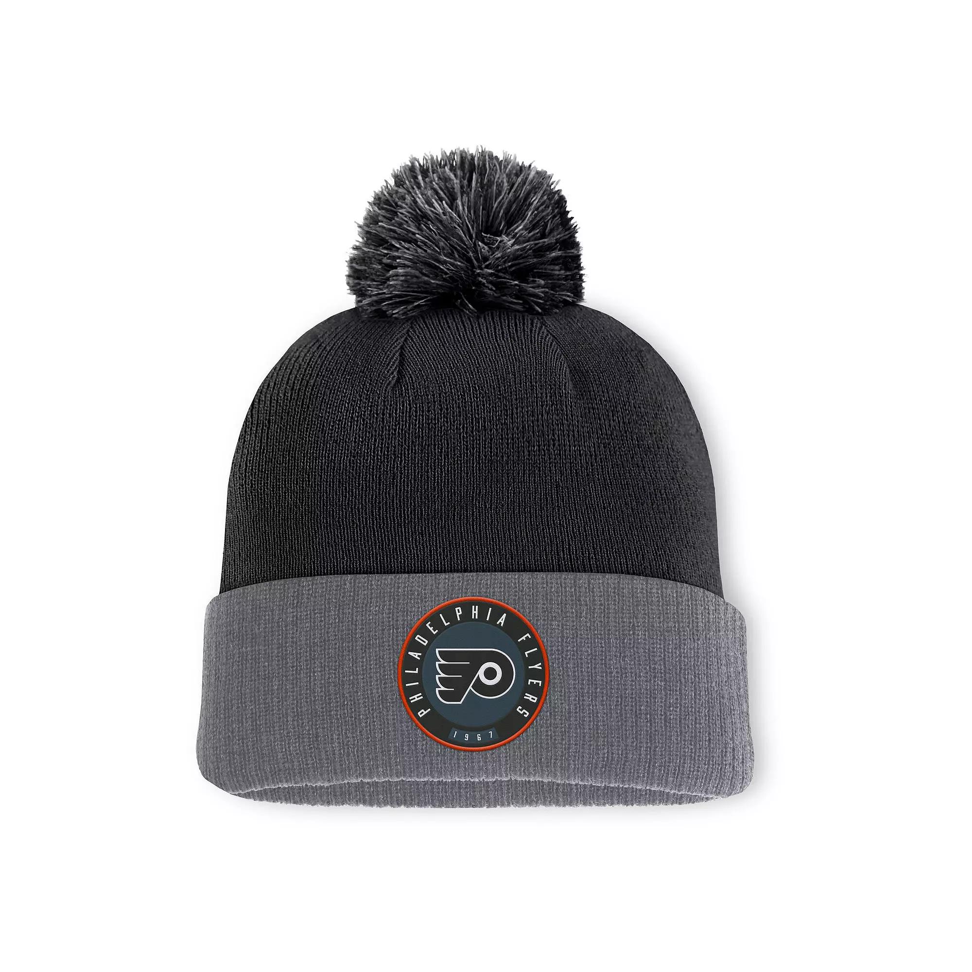 Men's Fanatics Black Boston Bruins Cuffed Knit Hat with Pom Product Image