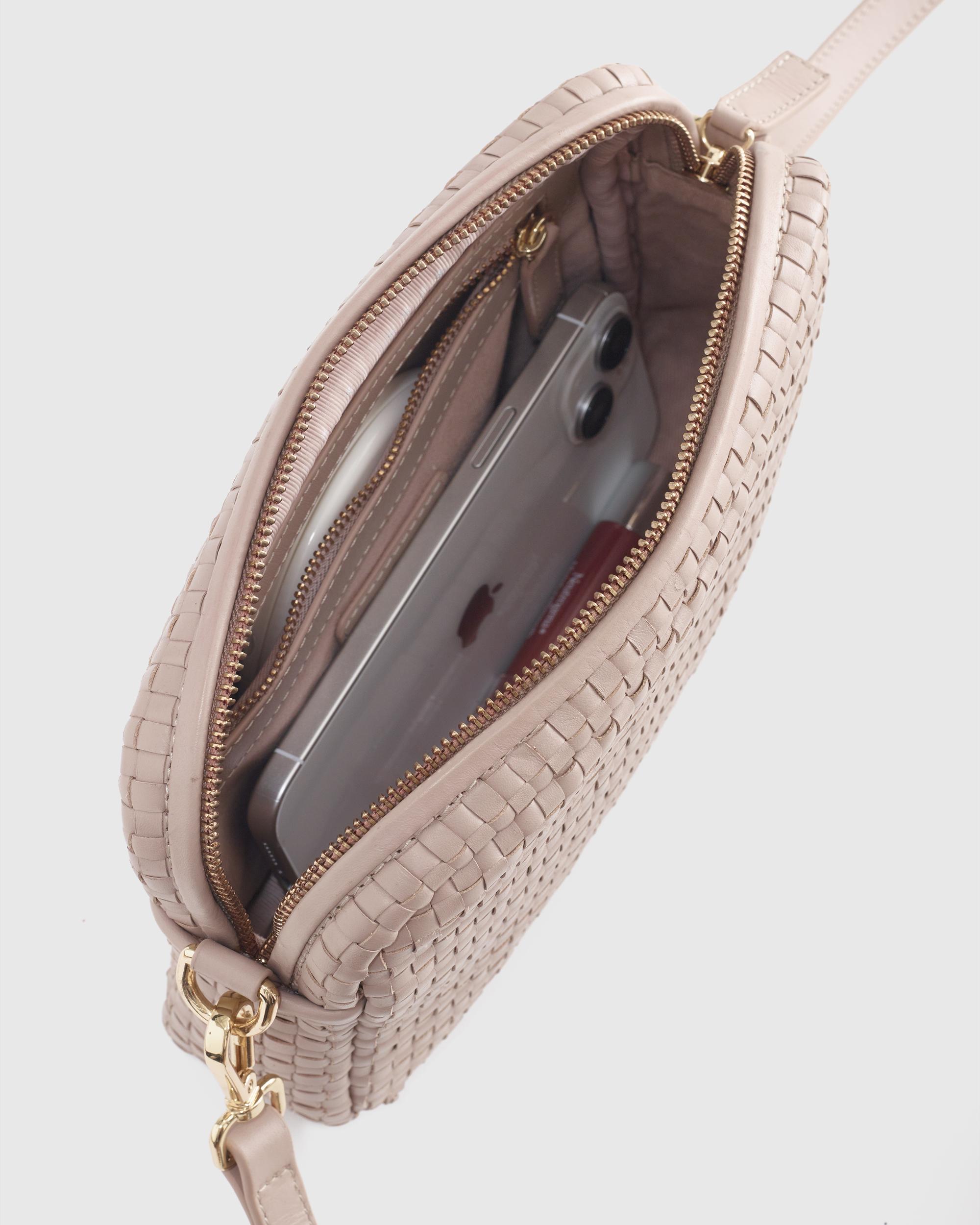 Quince | Women's Italian Leather Handwoven Crossbody Product Image