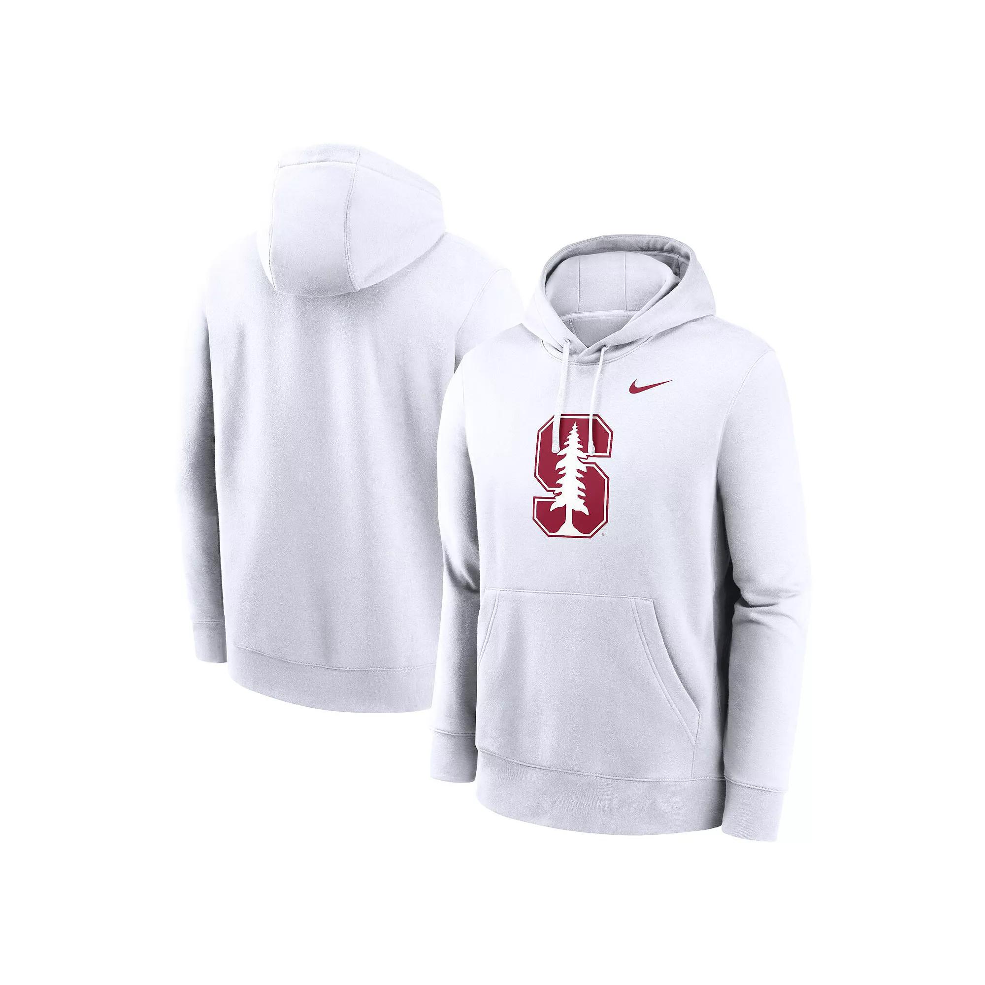 Men's Nike White Stanford Cardinal Primetime Club Fleece Pullover Hoodie,  Product Image