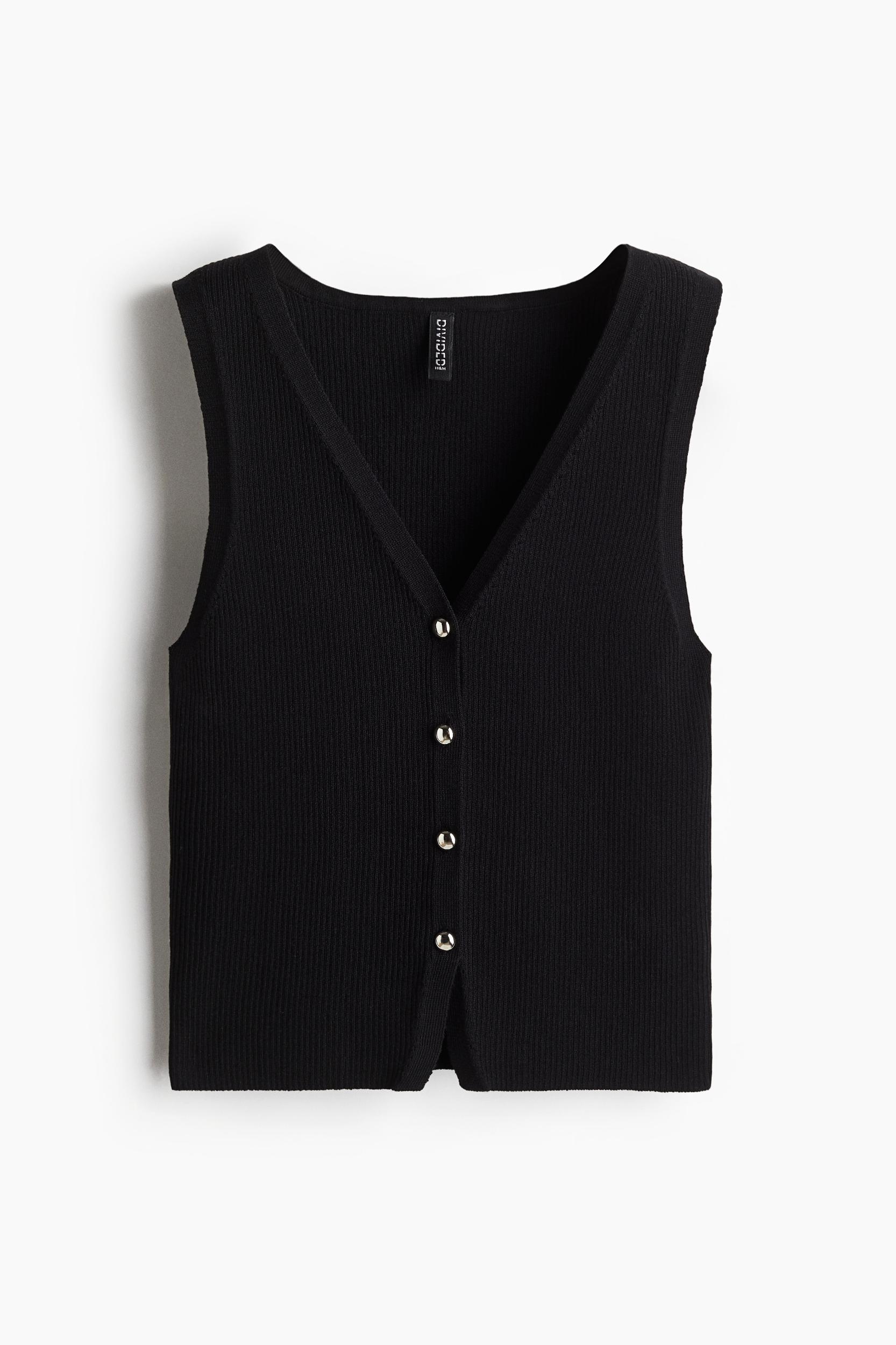 Button-Front Sweater Vest Product Image
