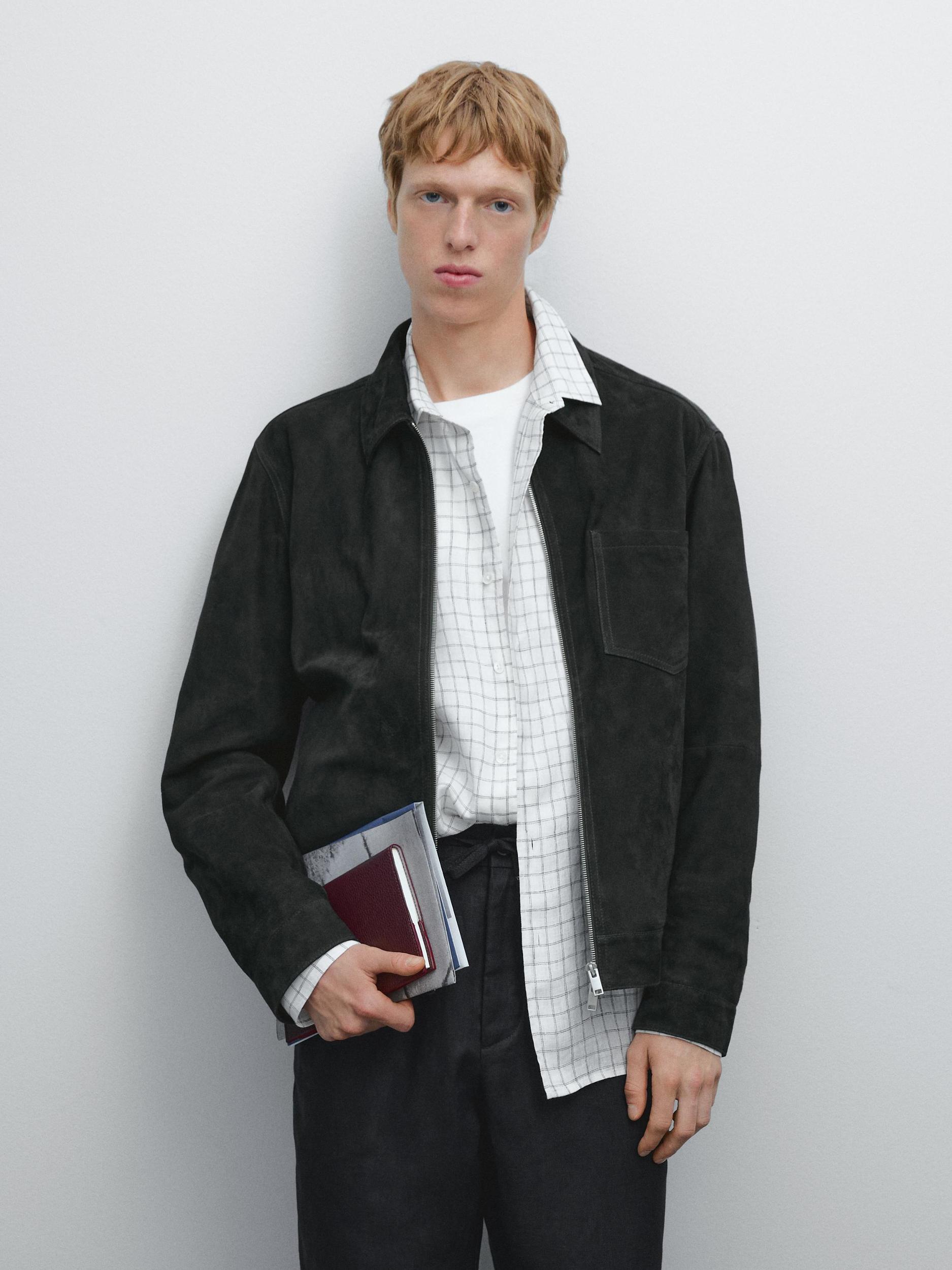 Suede leather jacket Product Image