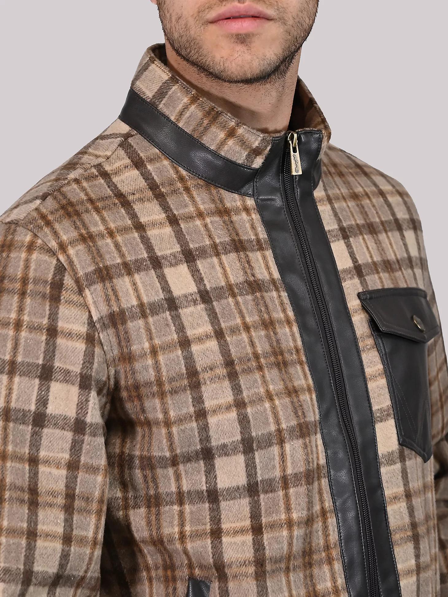 Men's Faux Wool Plaid Jacket | Men's JACKETS & OUTERWEAR | Wrangler® Product Image