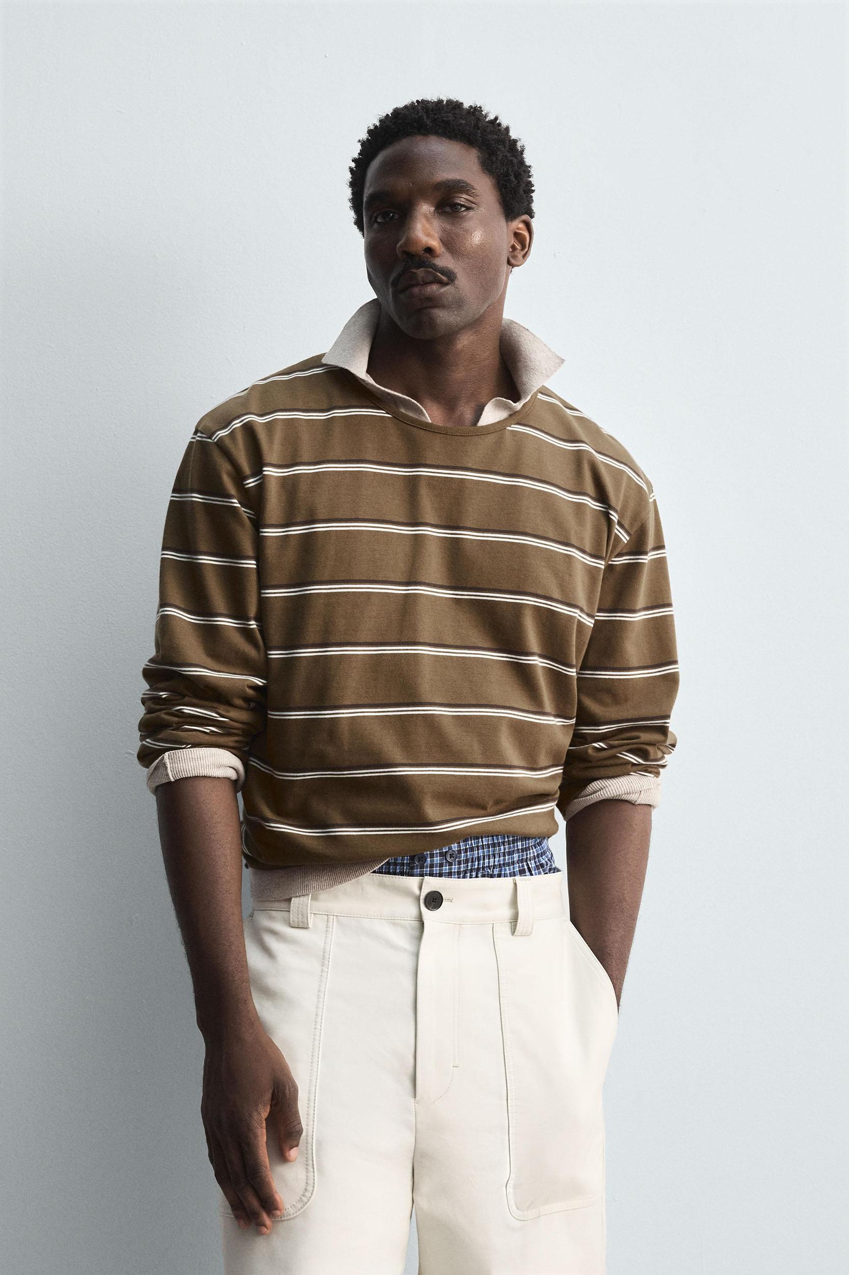STRIPED JACQUARD T-SHIRT Product Image