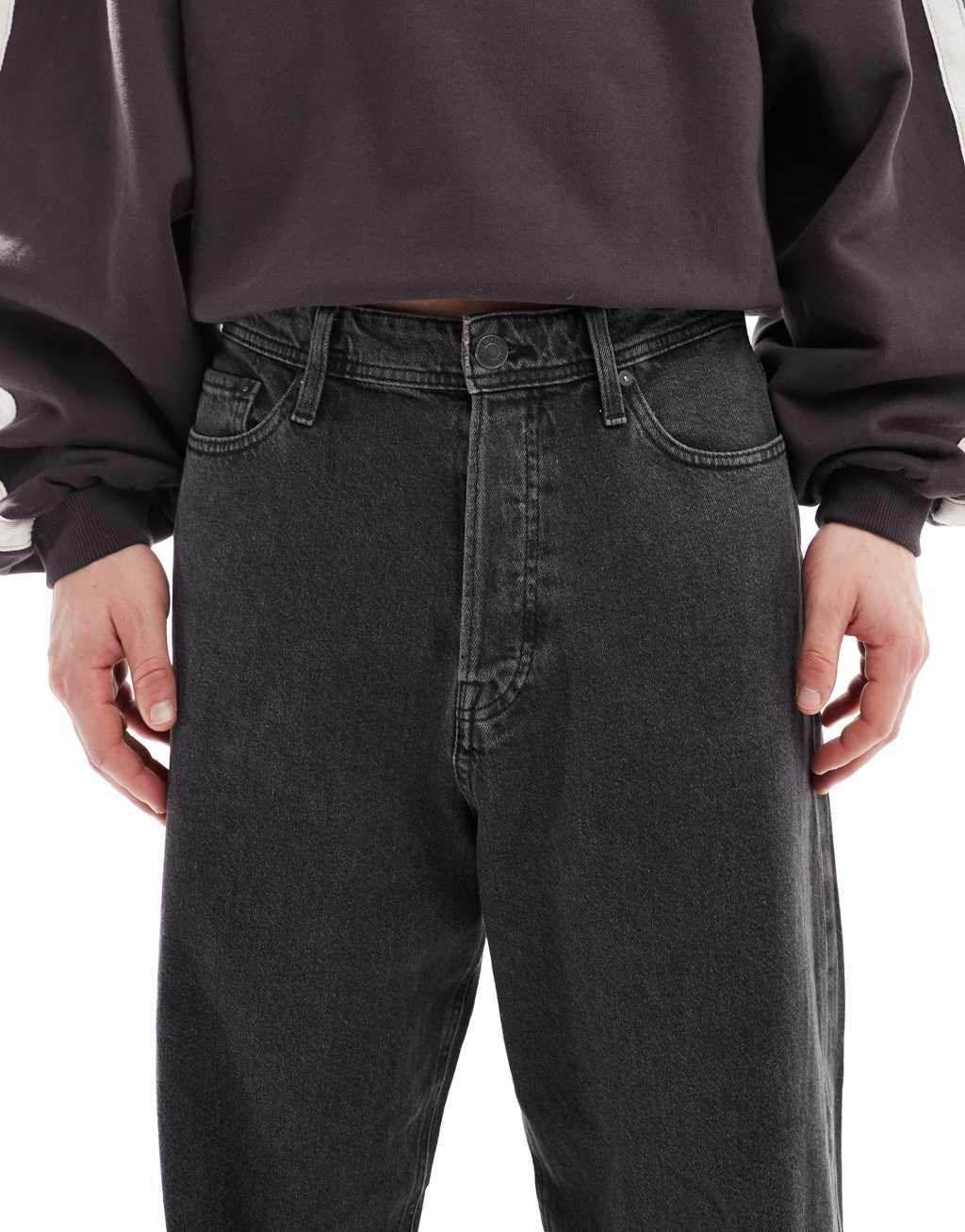 Jack & Jones Ron skater jeans in washed black  Product Image