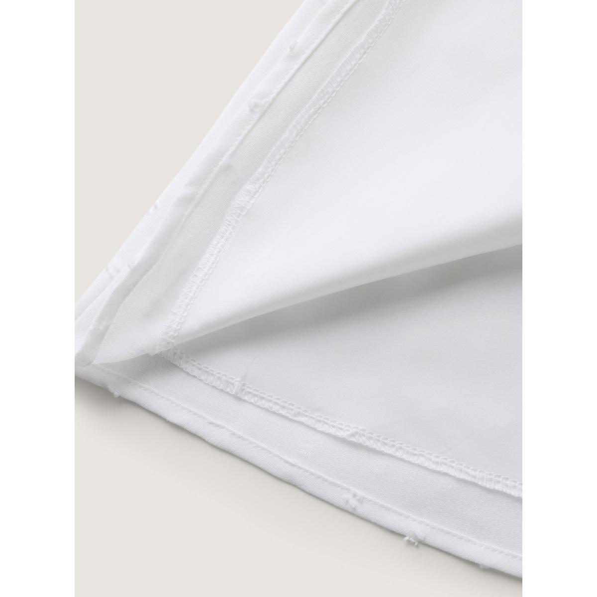 Plus Size WhiteSmoke Floral Print Neck-Tie Babydoll Top Women Resort Short sleeve Non Vacation Blouses BloomChic 28/5X Product Image