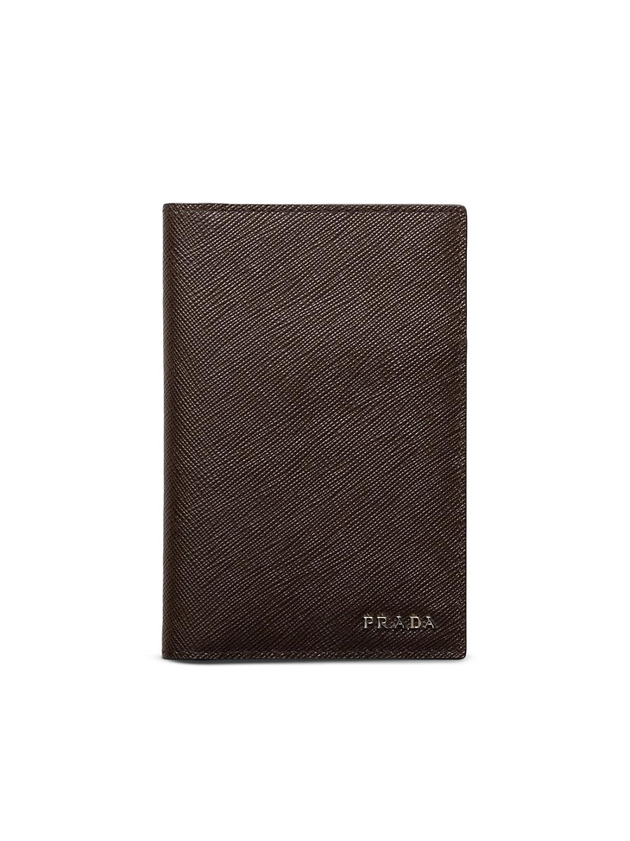 Mens Saffiano Leather Passport Holder Product Image