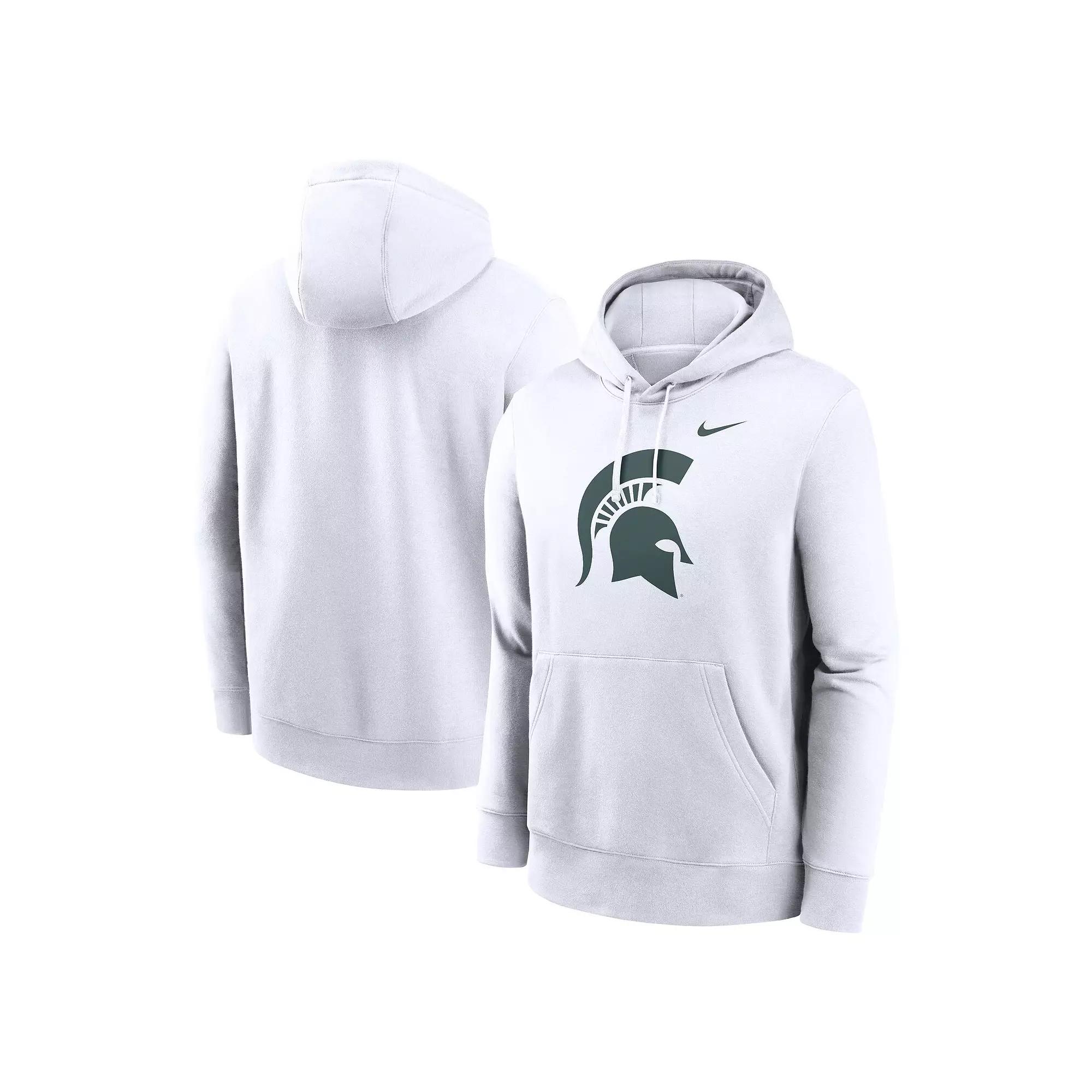 Men's Nike White Michigan State Spartans Primetime Club Fleece Pullover Hoodie,  Product Image