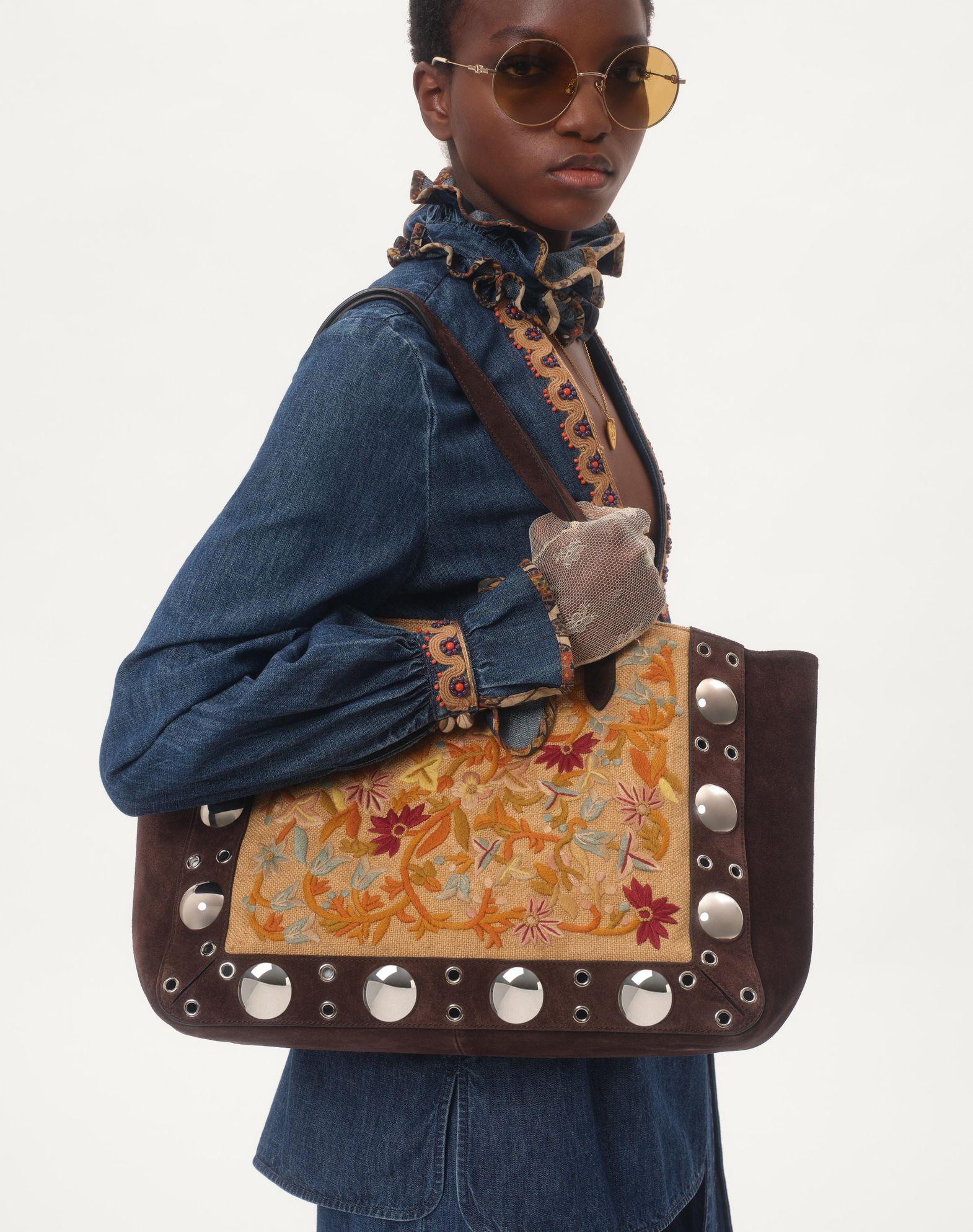 Valentino Garavani Nellcôte Medium Embroidered Shopping Bag Product Image