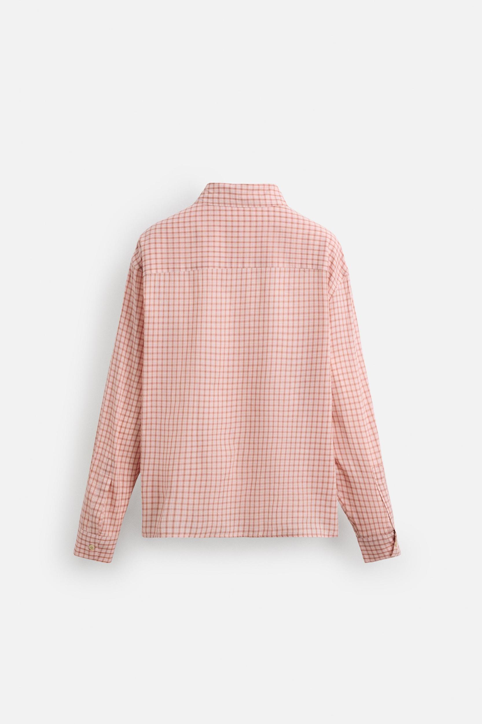 CHECKED COTTON-VISCOSE SHIRT Product Image