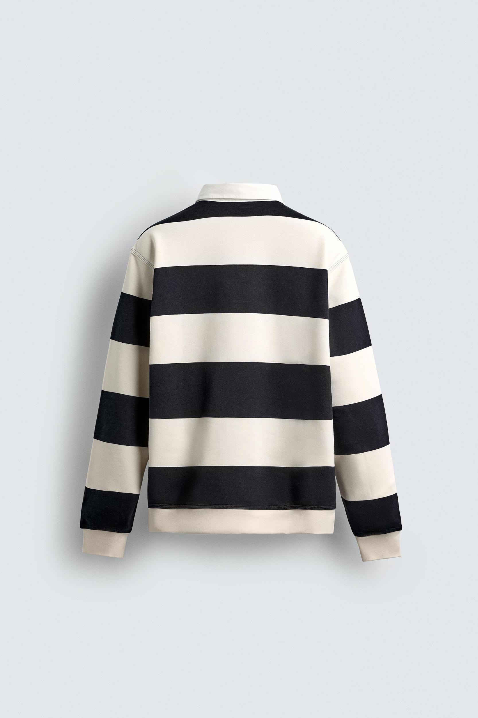 CONTRAST COLLAR POLO SWEATSHIRT Product Image