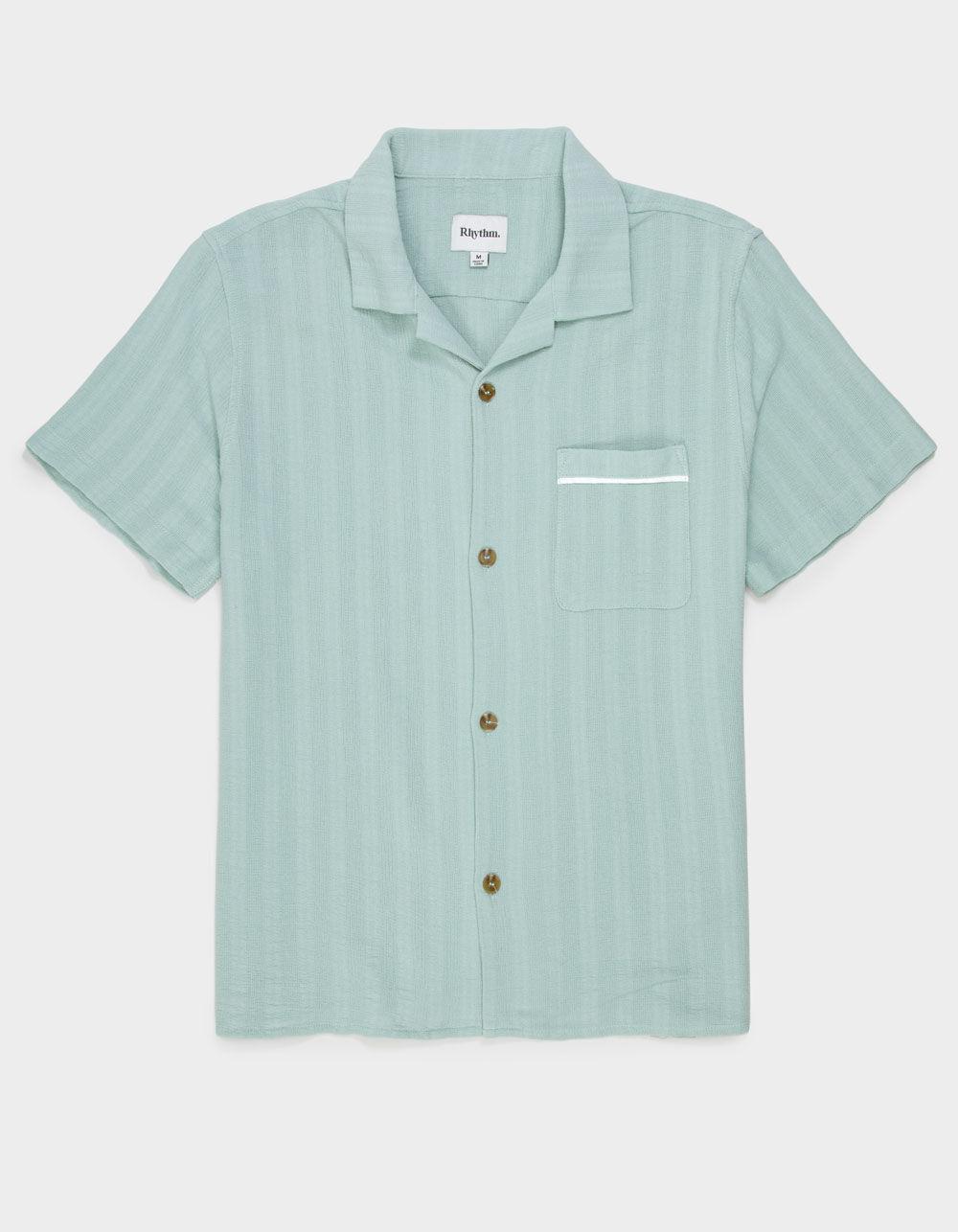 RHYTHM Daytona Mens Button Up Shirt  - SAGE Product Image