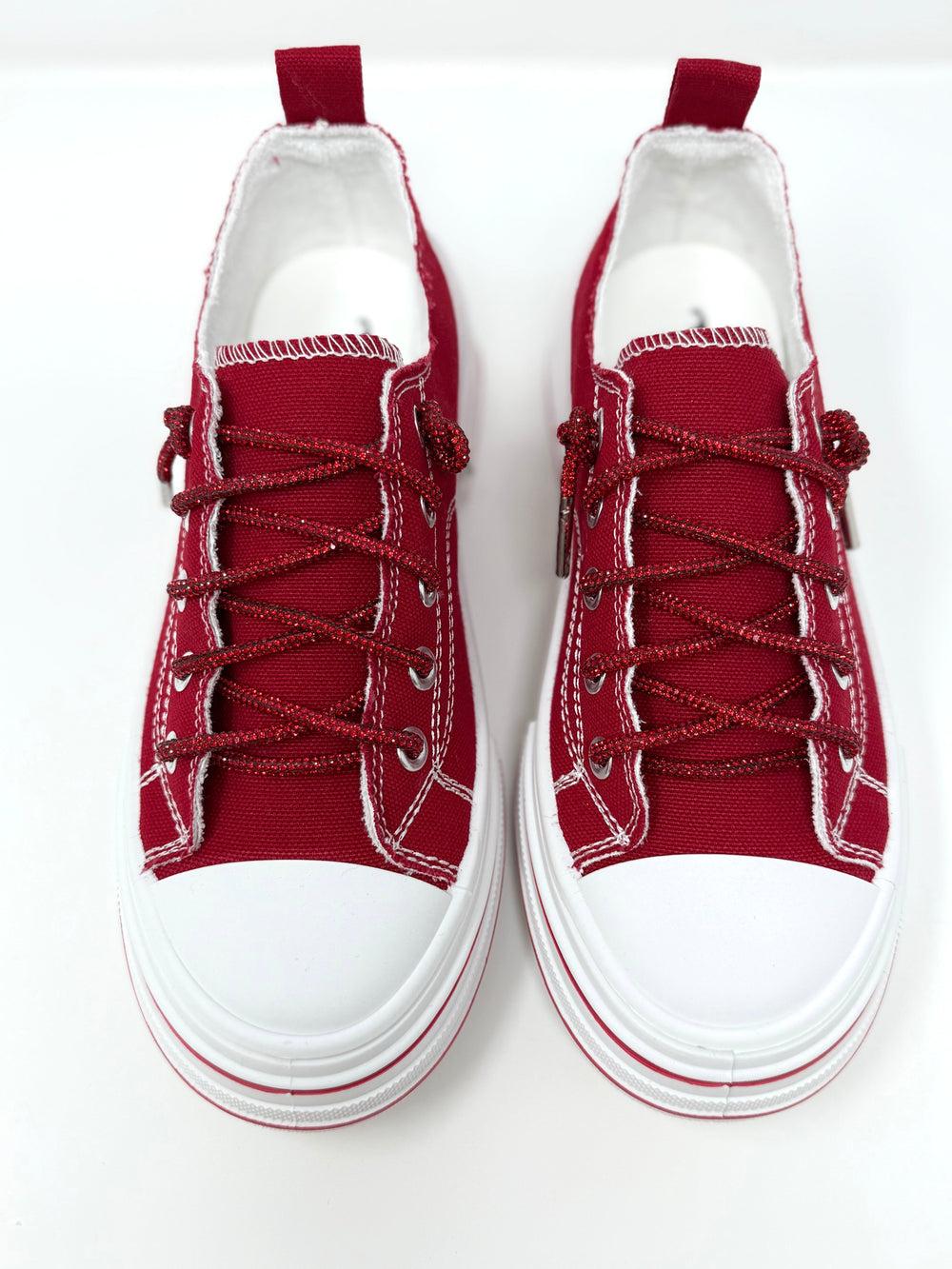 Very G Red Aman Sparkle Sneakers Product Image
