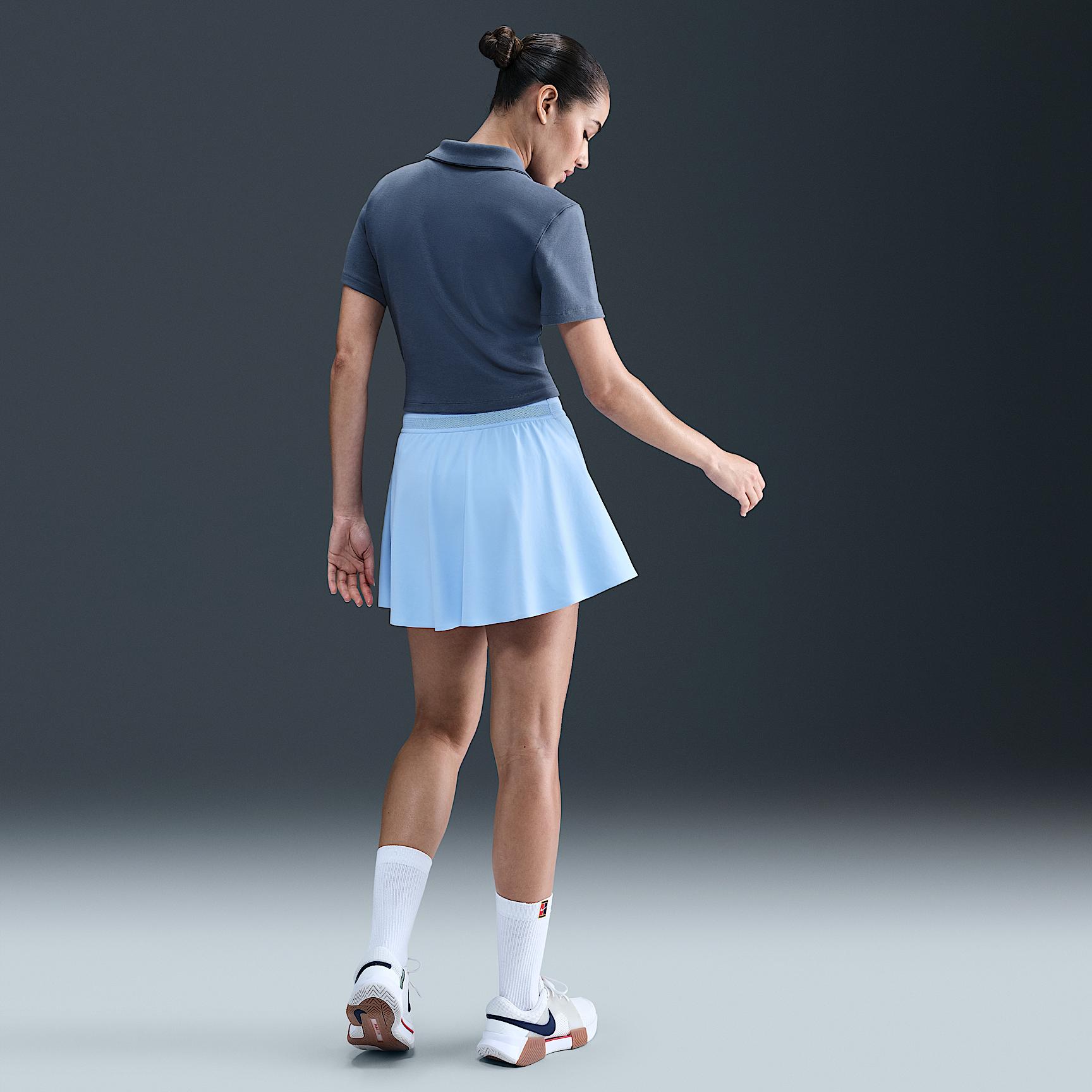 Nike Womens Court Heritage Short-Sleeve Cropped Tennis Polo | HJ8992-010 Product Image