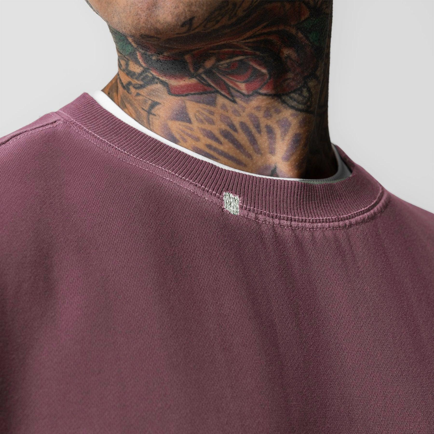 0861. Tech Essential™ Distressed Crewneck - Faded Olive Product Image